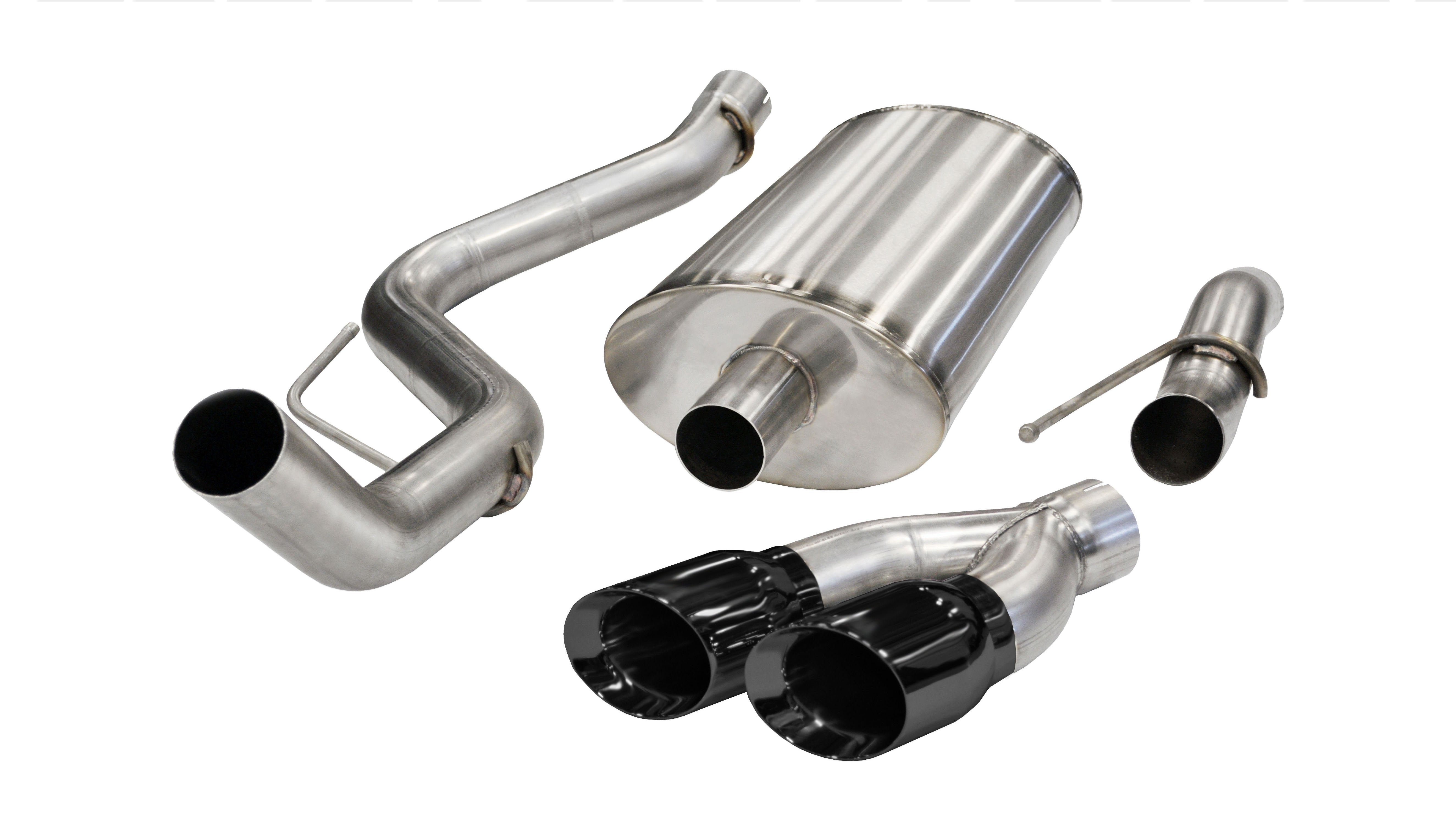 3.0 Inch Cat-Back Sport Single Side Exit Exhaust 4.0 Inch Black Tips 09-10 Ford F150/10 Raptor 4.6L/5.4L V8 133/144/126/145/157 Inch Wheelbase Stainless Steel Corsa Performance