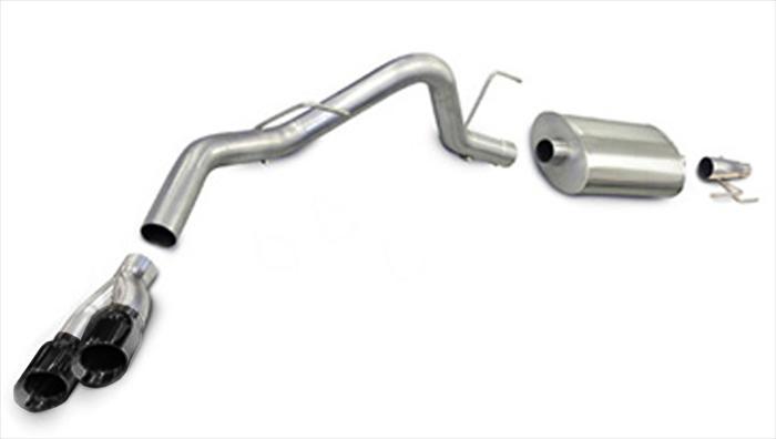 3.0 Inch Cat-Back Sport Single Side Exit Exhaust 4.0 Inch Black Tips 11-14 Ford F150 EcoBoost 3.5L V6 144.5/156.5/163.1 Inch Wheelbase Stainless Steel Corsa Performance