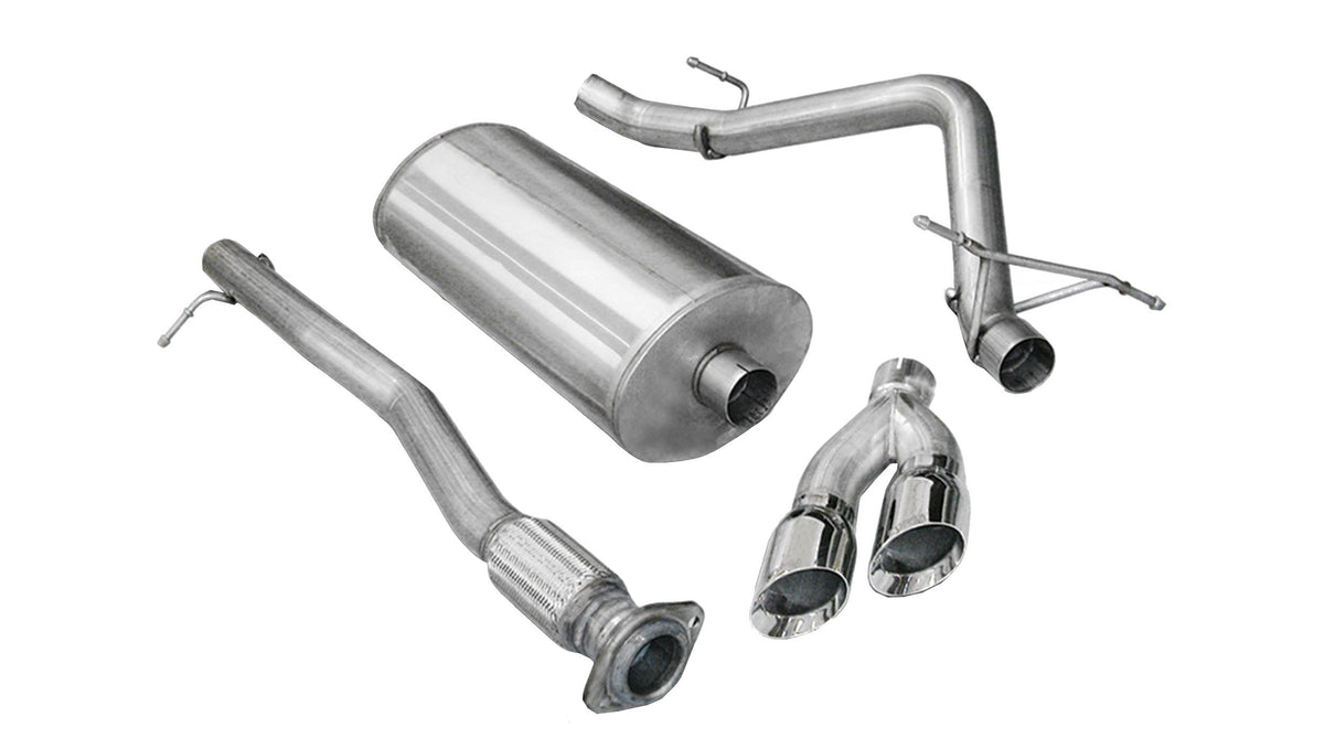 3.0 Inch Cat-Back Sport Single Side Exhaust 4.0 Inch Polished Tips 11-13 Silverado/Sierra Denali 1500 6.2L V8 143.5 Inch WB Stainless Steel Corsa Performance