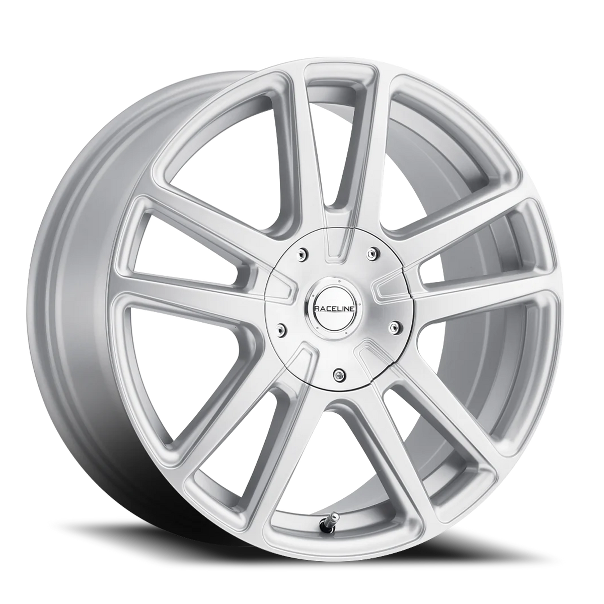 Aluminum Wheels 17x7.5 Encore 145S Hyper Silver Split Spoke 40 Offset 5 on 108/5 on 114.3 Bolt Pattern 72.62 Bore Raceline