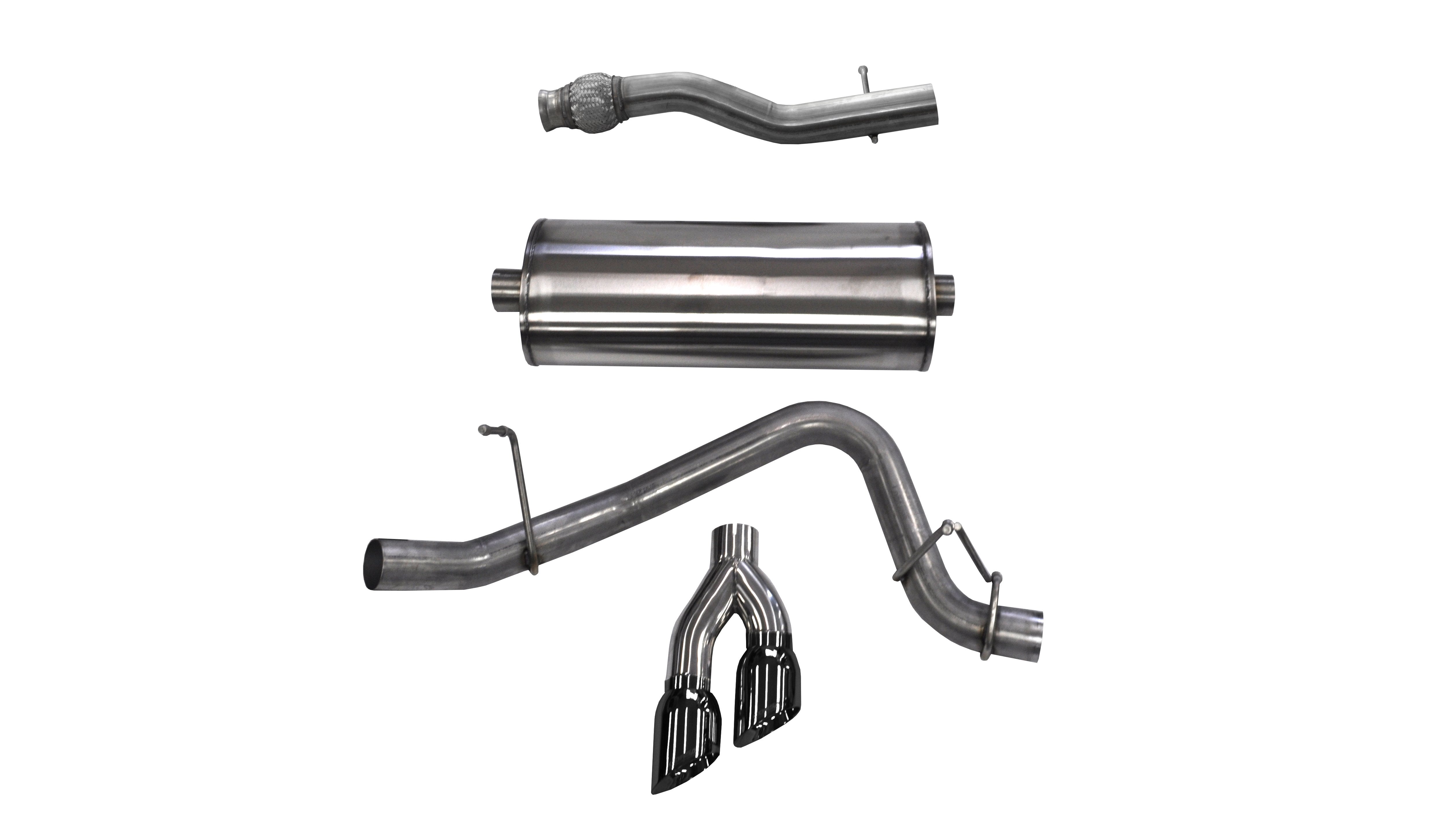 3.0 Inch Cat-Back Sport Single Side Exit Exhaust 4.0 Inch Black Tips 15-Present Chevy Suburban/GMC Yukon XL 5.3L V8 Stainless Steel Corsa Performance