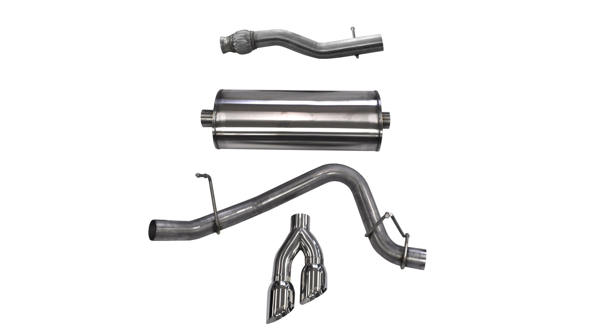 3.0 Inch Cat-Back Sport Single Side Exit Exhaust 4.0 Inch Polished Tips 15-Present Chevy Suburban/GMC Yukon XL 5.3L V8 Stainless Steel Corsa Performance