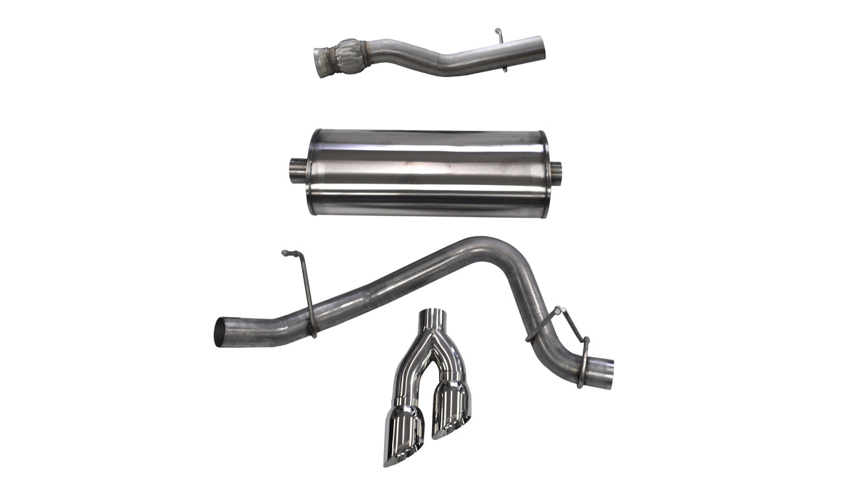 3.0 Inch Cat-Back Sport Single Side Exit Exhaust 4.0 Inch Polished Tips 15-Present Cadillac Escalade ESV/GMC Yukon XL Denali 6.2L V8 Stainless Steel Corsa Performance