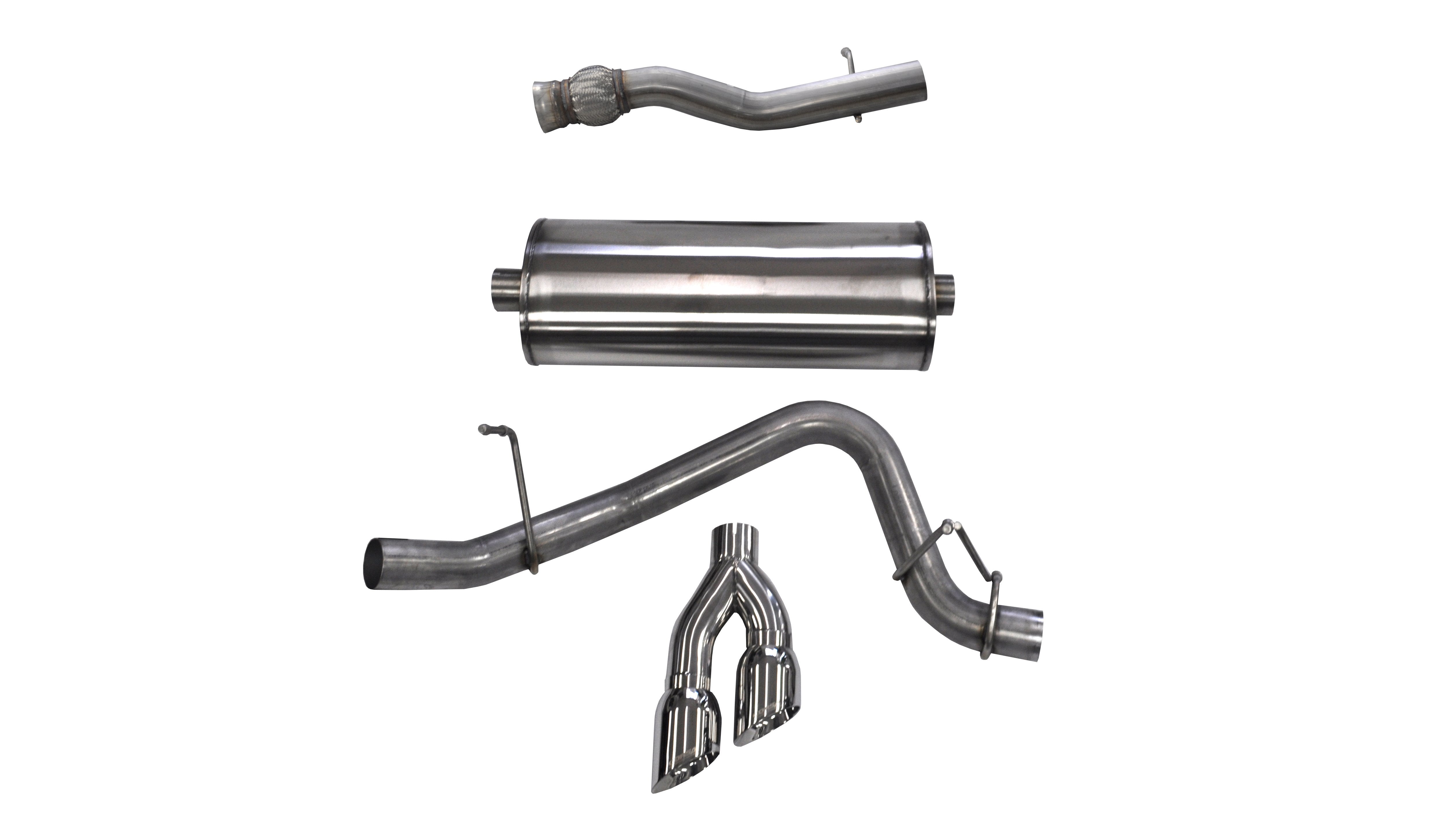 3.0 Inch Cat-Back Sport Single Side Exit Exhaust 4.0 Inch Polished Tips 15-Present Cadillac Escalade ESV/GMC Yukon XL Denali 6.2L V8 Stainless Steel Corsa Performance
