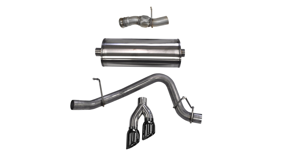 3.0 Inch Cat-Back Sport Single Side Exit Exhaust 4.0 Inch Black Tips 15-Present Chevy Tahoe/GMC Yukon/Cadillac Escalade 6.2L V8 Stainless Steel Corsa Performance