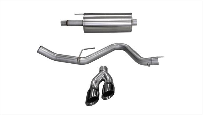 3.0 Inch Cat-Back Sport Single Side Exit Exhaust 4.0 Inch Black Tips 15-Present Ford F150 5.0L V8 SuperCab/SuperCrew 145/156.8/163.7 Inch WB Stainless Steel Corsa Performance