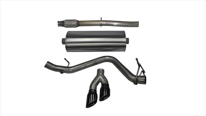 3.0 Inch Cat-Back Touring Single Side Exit Exhaust 4.0 Inch Black Tips 14-Present Silverado/Sierra 1500 Double/Crew Cab/Short/Standard Bed 5.3L V8 143.5 Inch WB Stainless Steel Corsa Performance