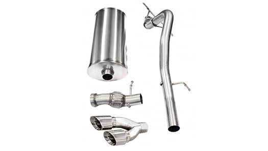 3.0 Inch Cat-Back Sport Single Side Exhaust 4.0 Inch Polished Tips 11-14 Cadillac Escalade/GMC Yukon Denali 6.2L V8 Stainless Steel Corsa Performance