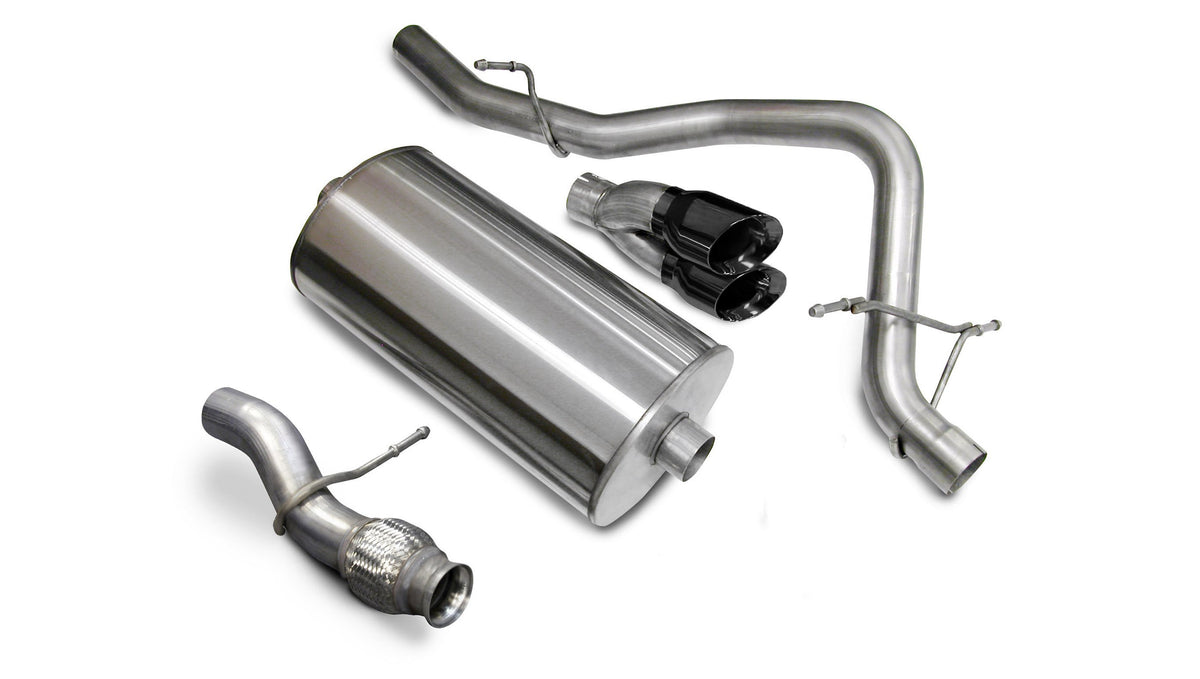 3.0 Inch Cat-Back Sport Single Rear Exit Exhaust 4.0 Inch Black Tips 09-14 Chevy Tahoe/GMC Yukon 5.3L V8 Stainless Steel Corsa Performance