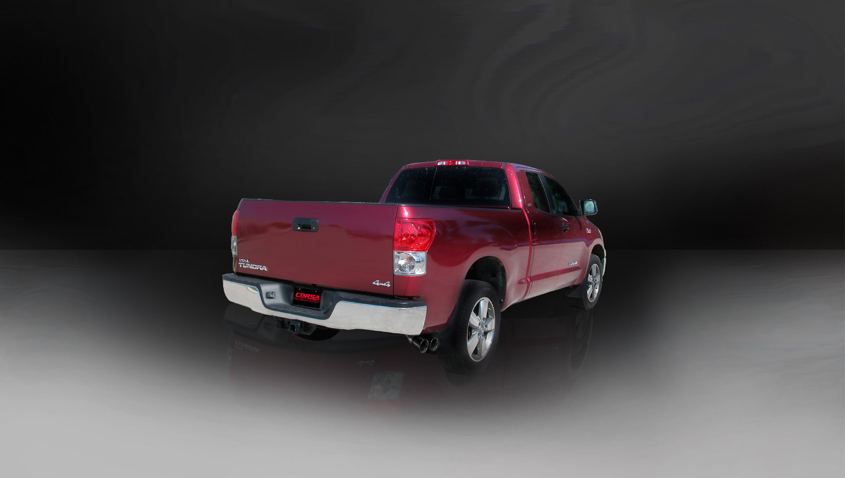 3.0 Inch Cat-Back Sport Single Side Exit Exhaust 4.0 Inch Black Tips 11-Present Toyota Tundra Double Cab/Crew Max 5.7L V8 145.7 Inch WB Stainless Steel Corsa Performance
