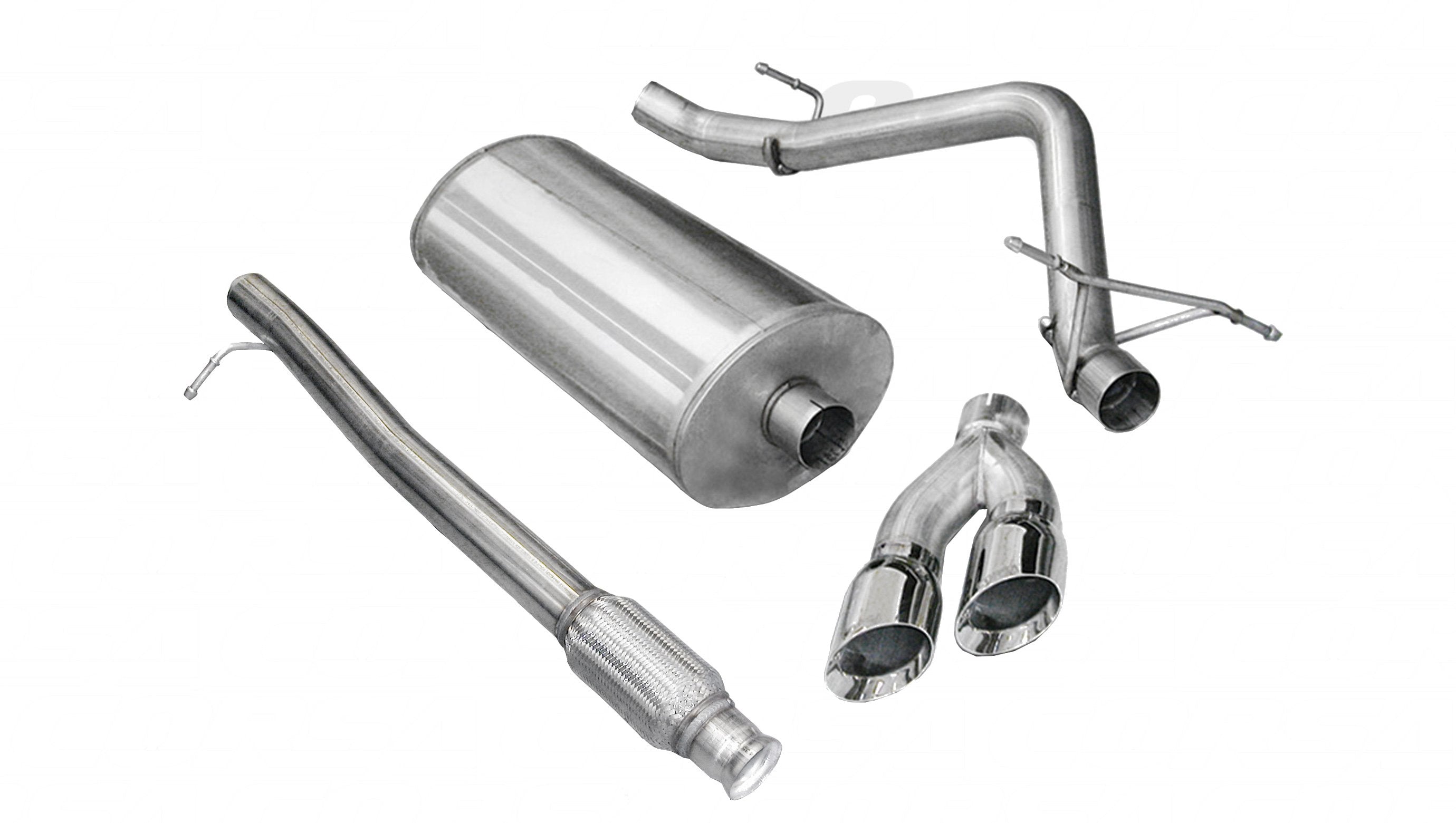 3.0 Inch Cat-Back Sport Single Side Exit Exhaust 4.0 Inch Polished Tips 10-13 Silverado/Sierra 1500 Crew Cab/Short Bed/Extended Cab/Standard Bed 4.8L/5.3L/6.0L V8 143.5 Inch WB Stainless Steel Corsa Performance