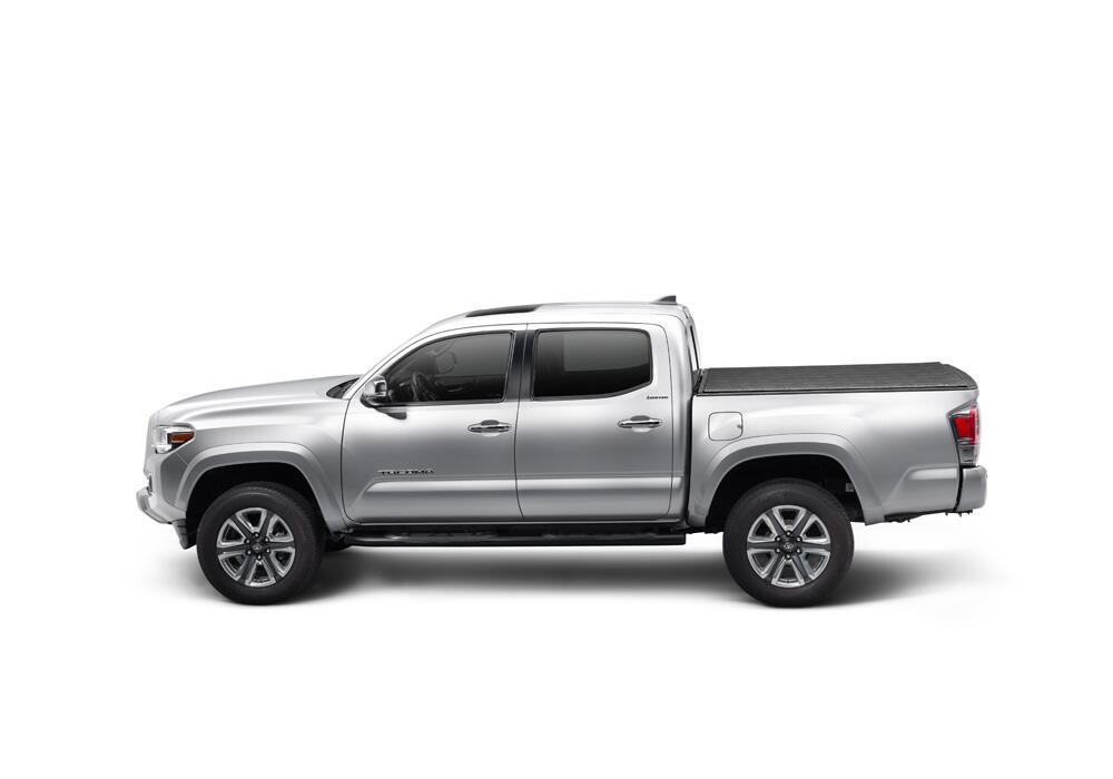 Sentry Tonneau Cover Black 2007-2021 Toyota Tundra 6 Foot 6 Inch Bed with Deck Rail System Truxedo