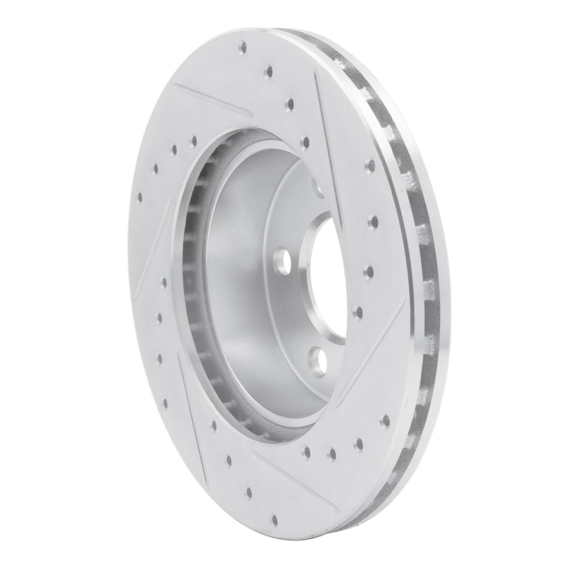 R1 95-02 Ford Explorer Front Left Drilled & Slotted Silver Brake Rotor