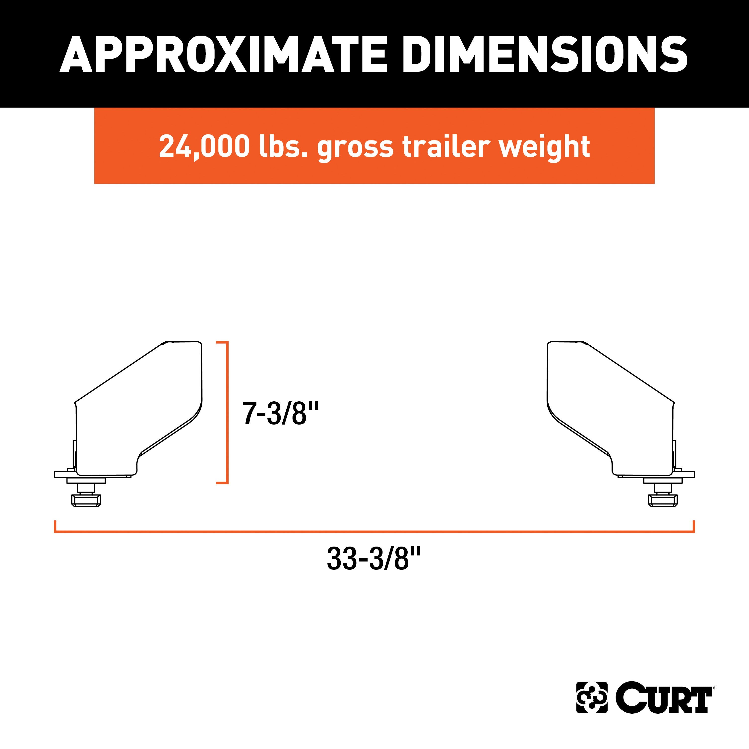 CURT Replacement Ford F-250, F-350, F-450 Puck System 5th Wheel Legs, 24,000 lbs, Hitch Head Required Model 16017