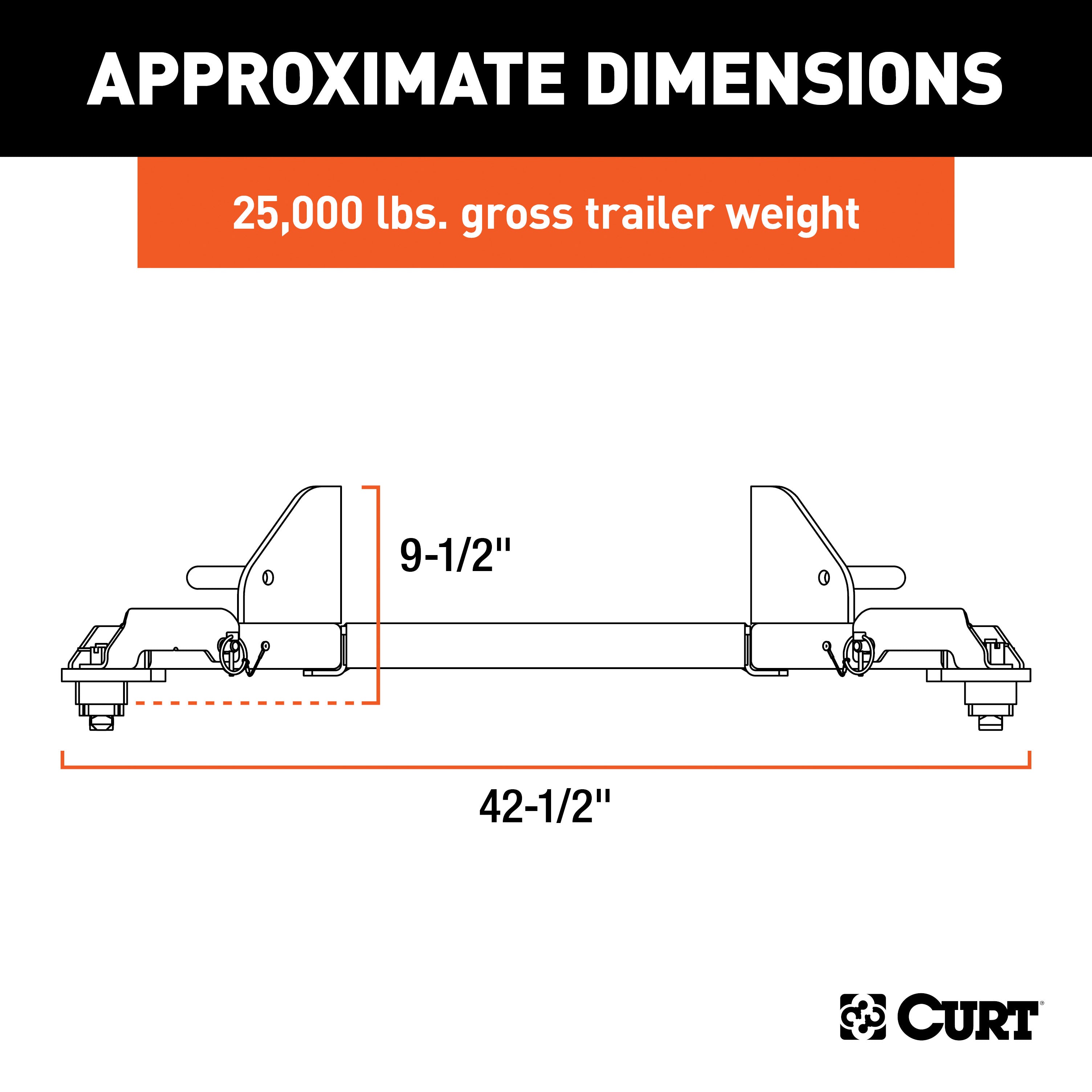 CURT Replacement Ram 2500, 3500 Puck System 5th Wheel Legs, 25,000 lbs, Hitch Head Required Model 16021