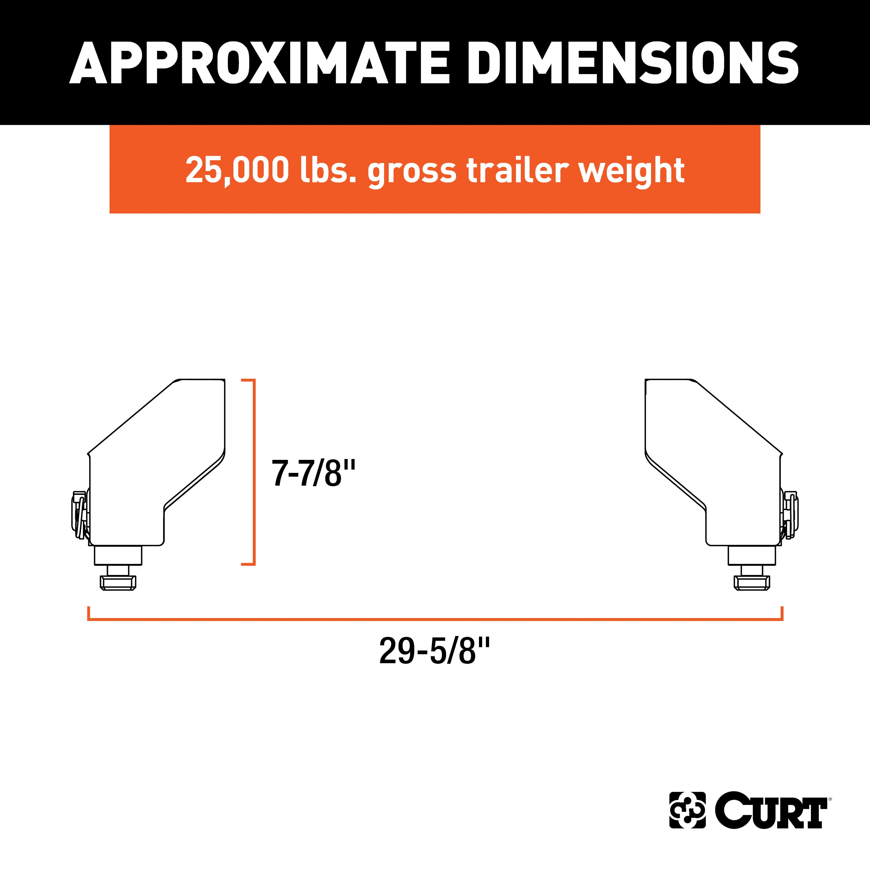CURT Replacement Chevrolet Silverado, GMC Sierra 2500, 3500 HD Puck System 5th Wheel Legs, 25,000 lbs, Hitch Head Required Model 16025
