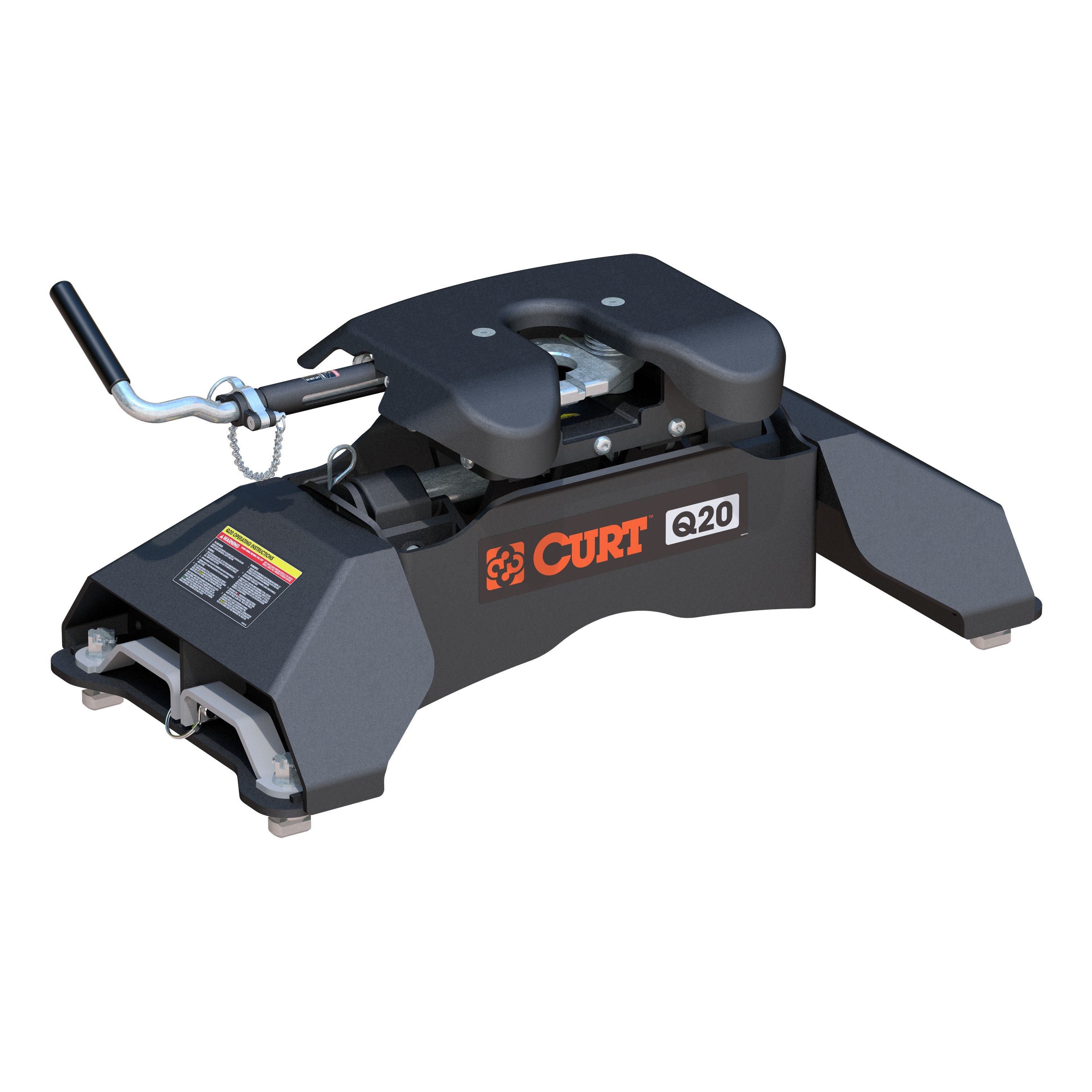 CURT Q20 5th Wheel Hitch, 20,000 lbs, Select Ford F-250, F-350, F-450, 8-Foot Bed Puck System Model 16035
