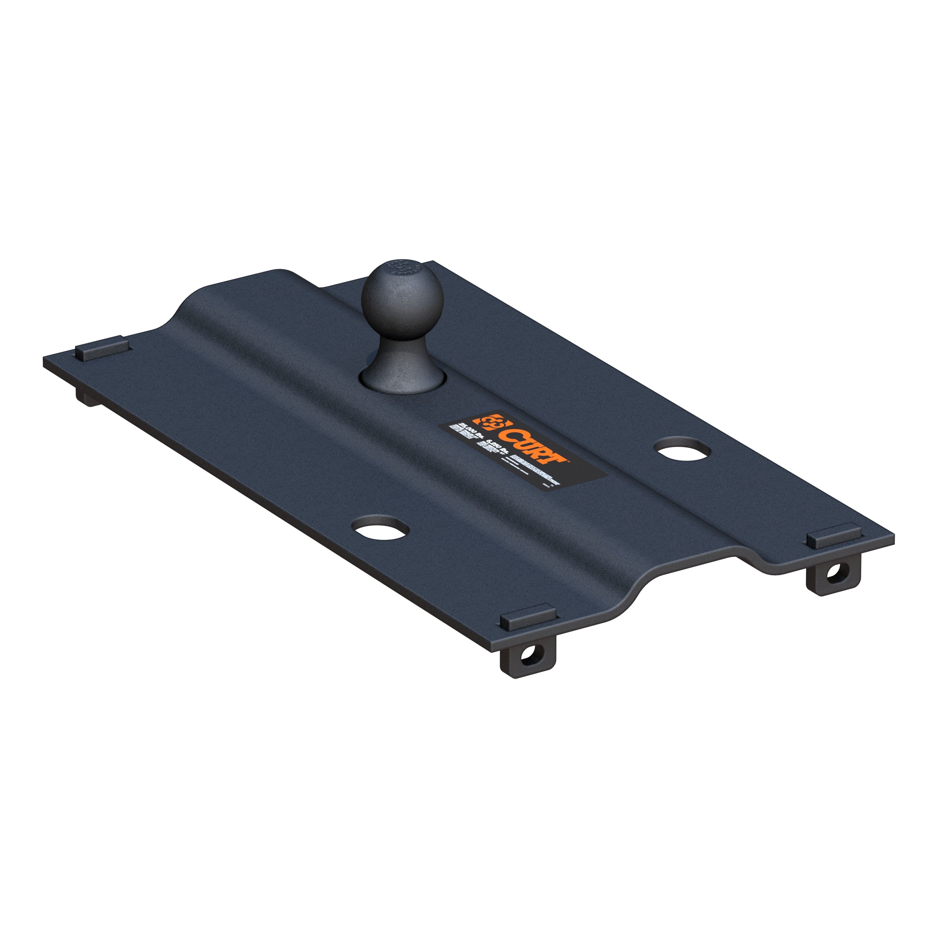 CURT Bent Plate 5th Wheel to Gooseneck Adapter Hitch, Fits Industry-Standard Rails, 25,000 lbs, 2-5/16-Inch Ball Model 16055