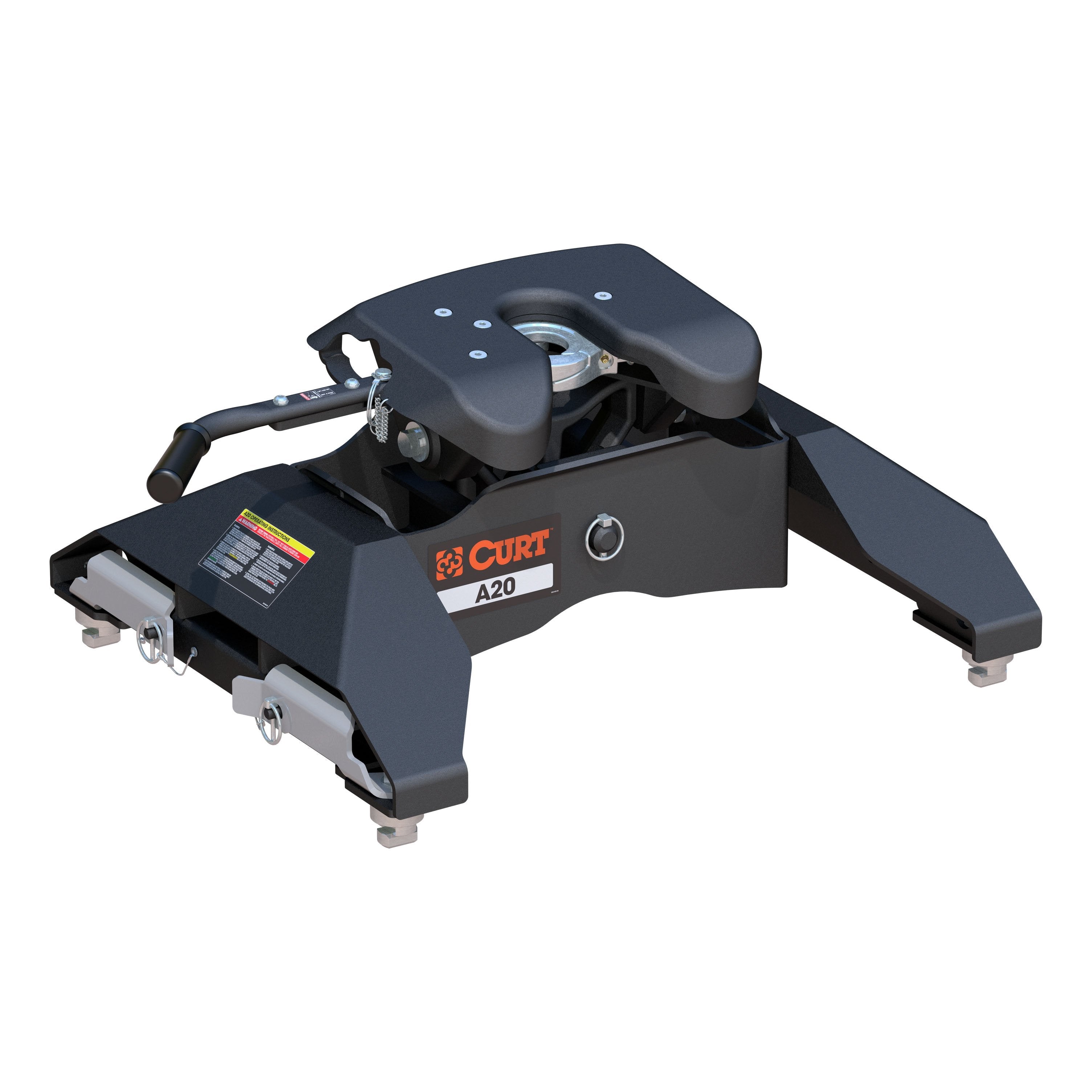 CURT A20 5th Wheel Hitch, 20,000 lbs, Select Chevrolet Silverado, GMC Sierra 2500, 3500 HD, 8-Foot Bed Puck System Model 16064