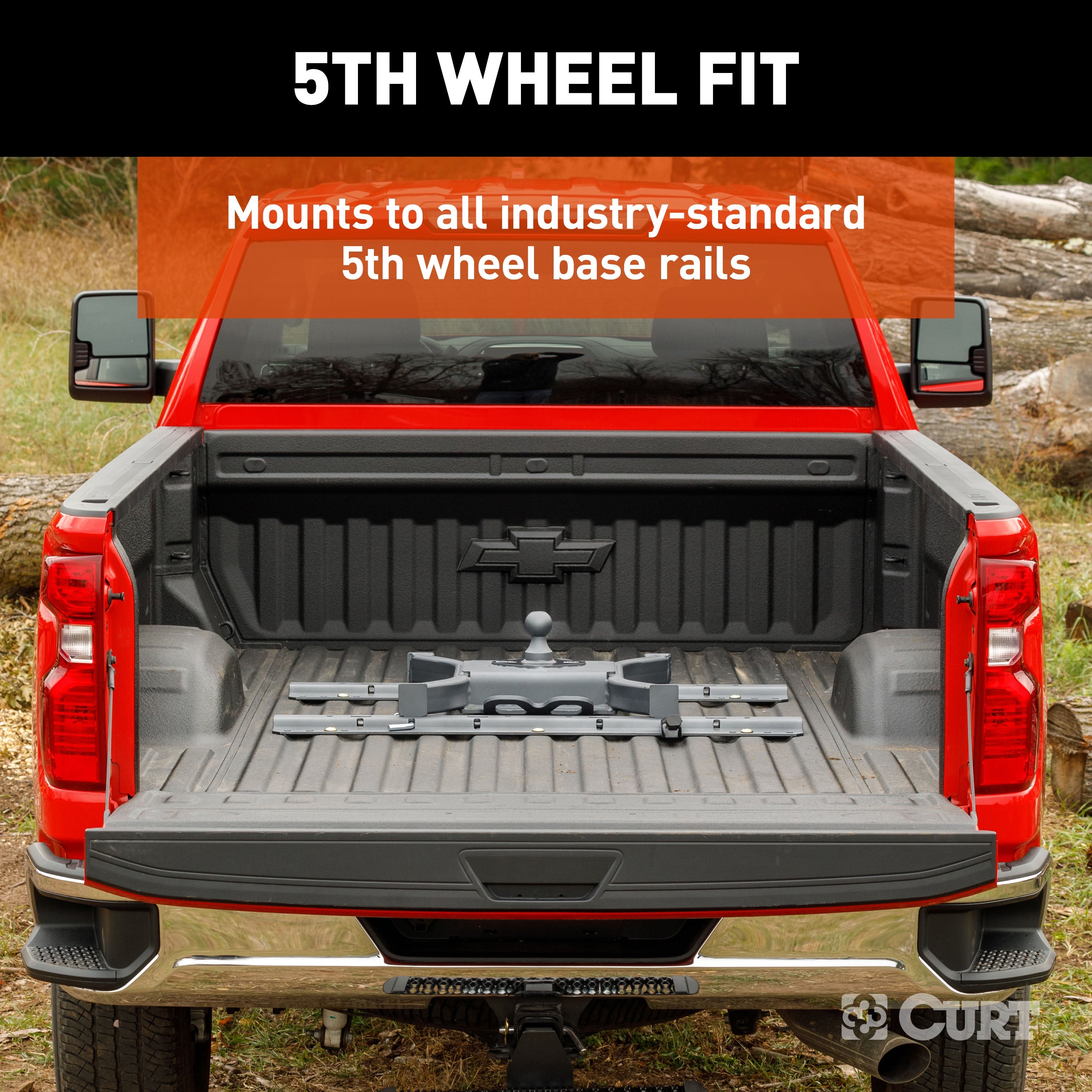 CURT Spyder 5th Wheel to Gooseneck Adapter Hitch, Fits Industry-Standard Rails, 30,000 lbs, 2-5/16-Inch Ball Model 16090