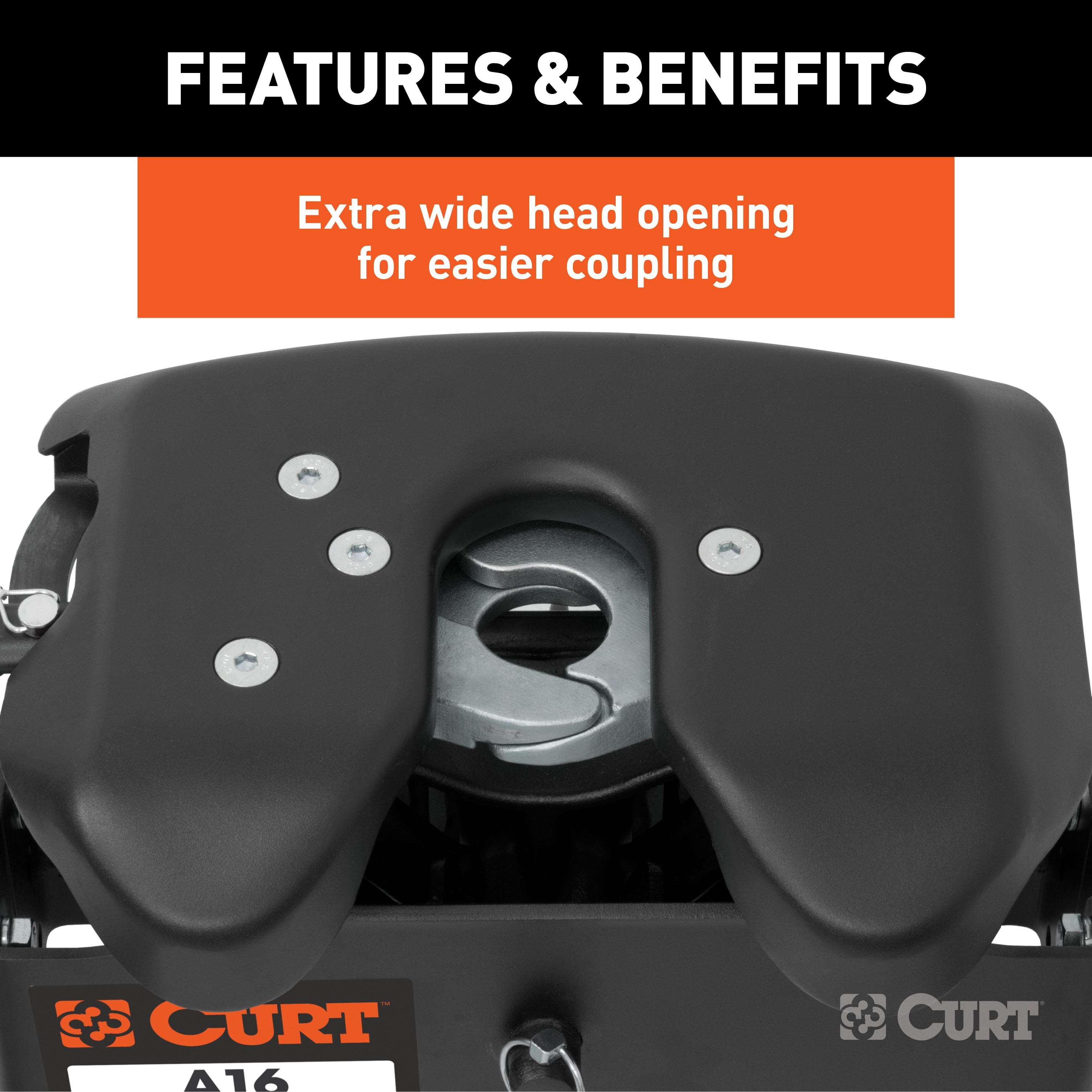 CURT A16 5th Wheel Hitch, 16,000 lbs, Select Chevrolet Silverado, GMC Sierra 2500, 3500 HD, 8-Foot Bed Puck System Model 16091