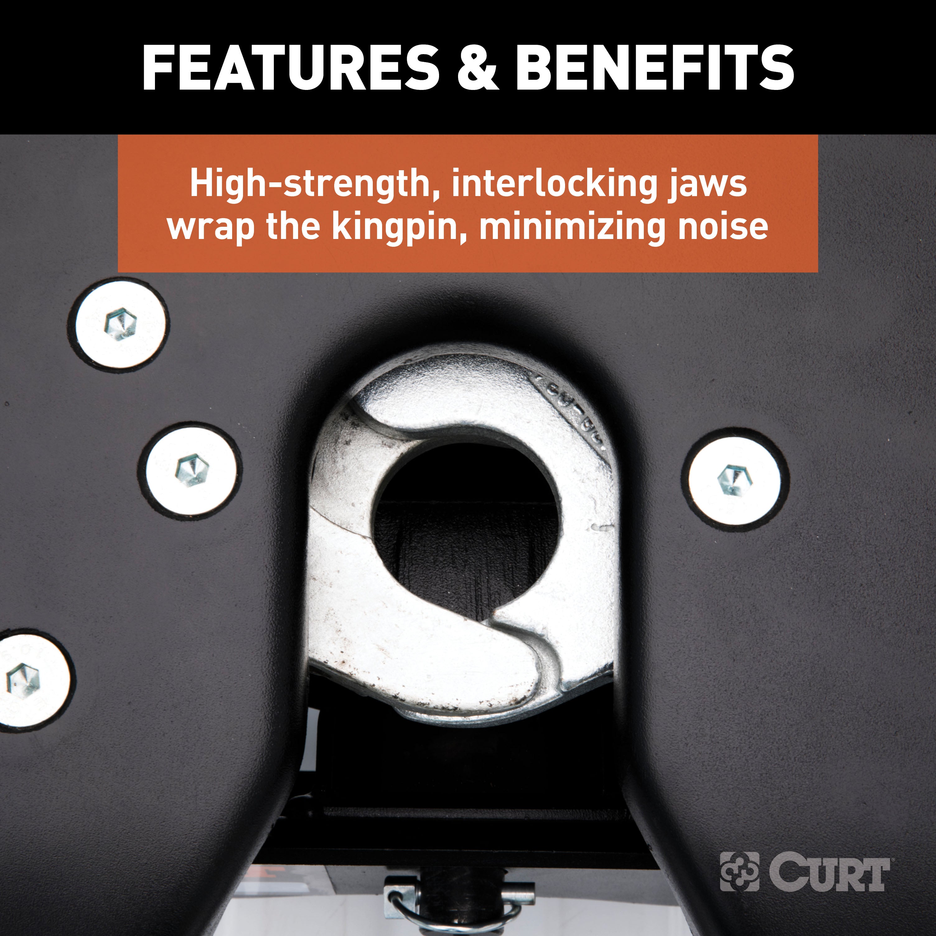 CURT A16 5th Wheel Hitch with Base Rails, 16,000 lbs Model 16121
