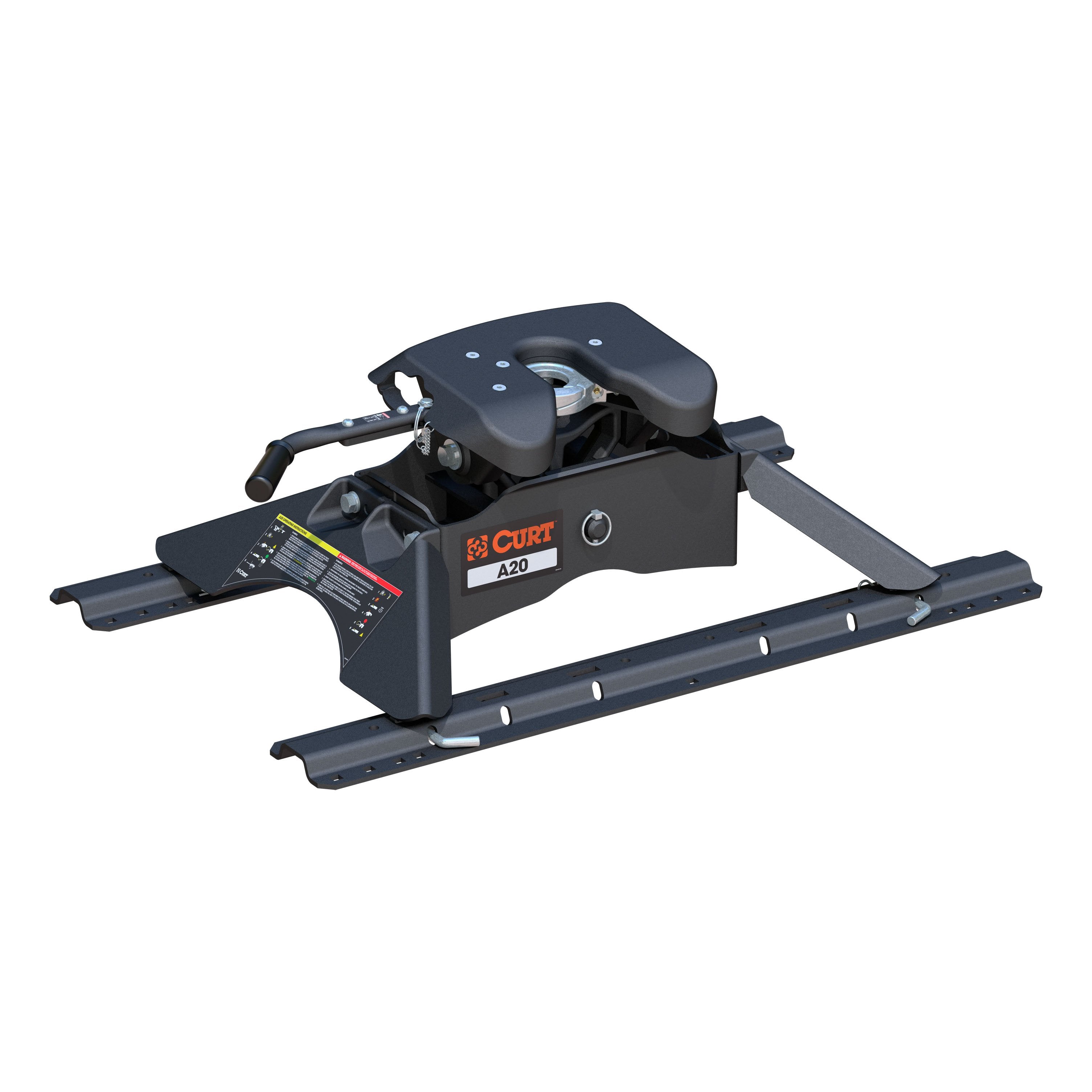 CURT A20 5th Wheel Hitch with Base Rails, 20,000 lbs Model 16141