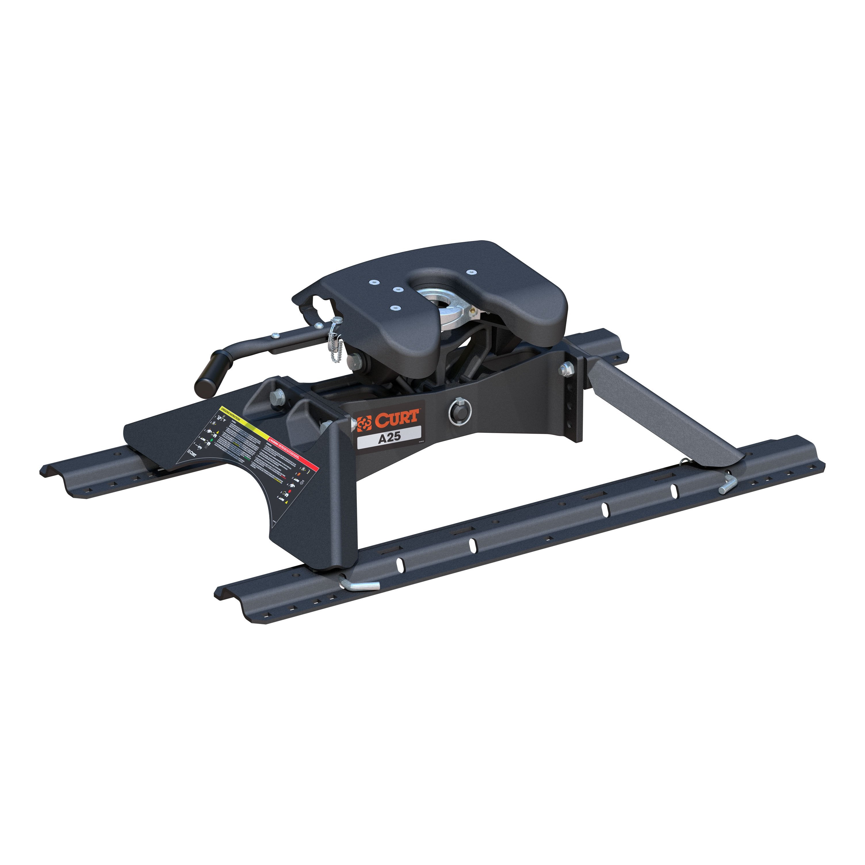 CURT A25 5th Wheel Hitch with Base Rails, 25,000 lbs Model 16181