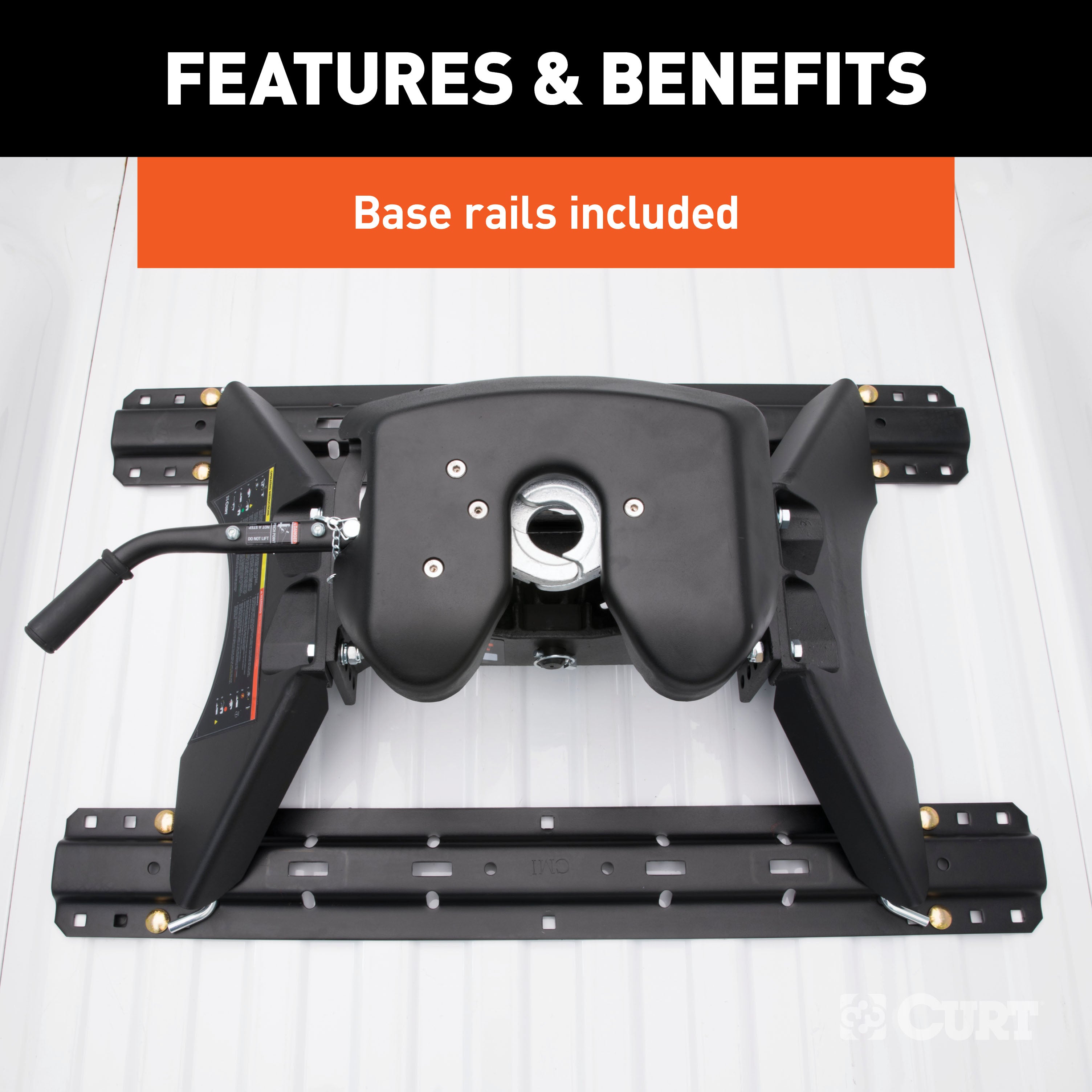 CURT A30 5th Wheel Hitch with Base Rails, 30,000 lbs Model 16191