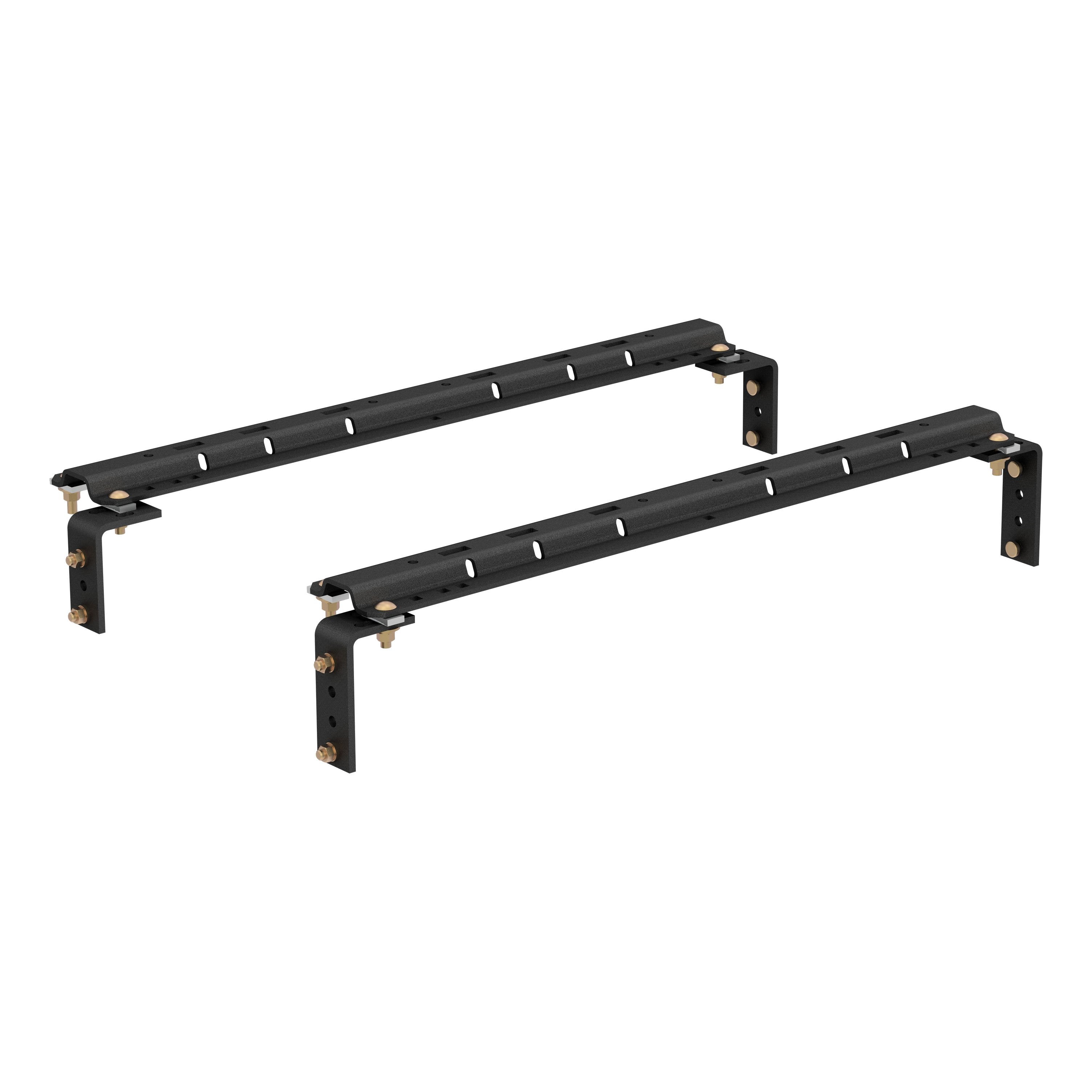 CURT Industry-Standard 5th Wheel Hitch Rails and Brackets, Carbide Black, 25,000 Pounds Model 16200