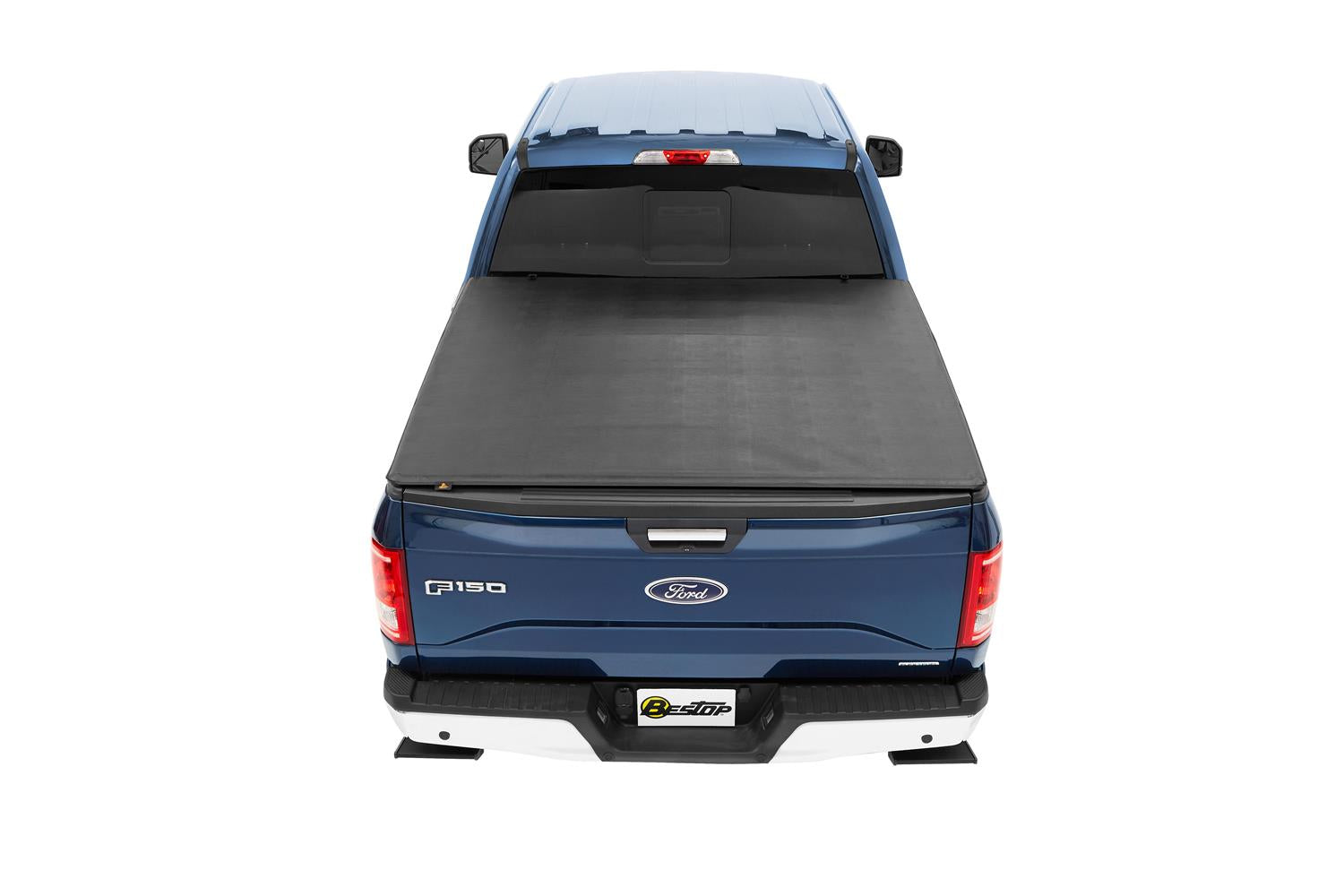 Soft Tri-Fold Tonneau Cover EZ-Fold For Ford 2017-2024 F-250/F-350 Super Duty 6.8 Foot Black Tailgate Spoiler Not Included Bestop