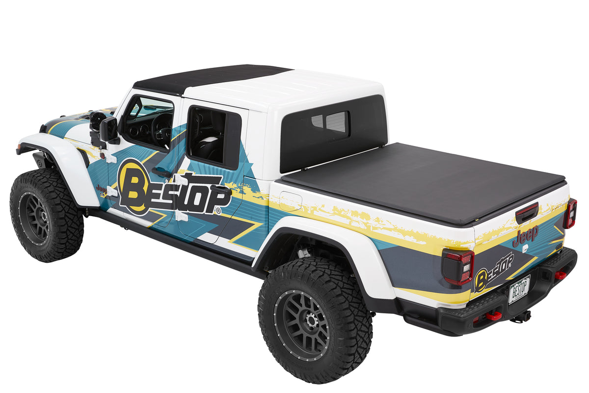 EZ-Fold Soft Tonneau '20-26 Gladiator For 5 ft. bed Premium Black Twill Bestop