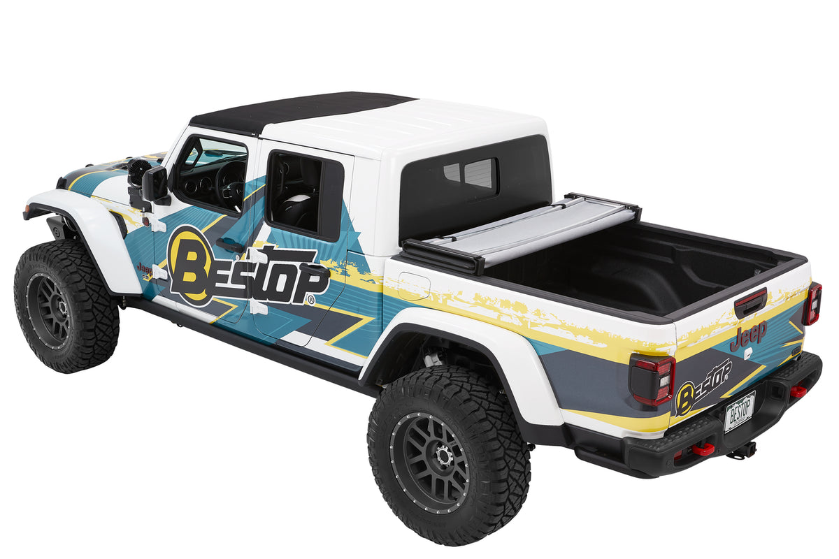 EZ-Fold Soft Tonneau '20-26 Gladiator For 5 ft. bed Premium Black Twill Bestop
