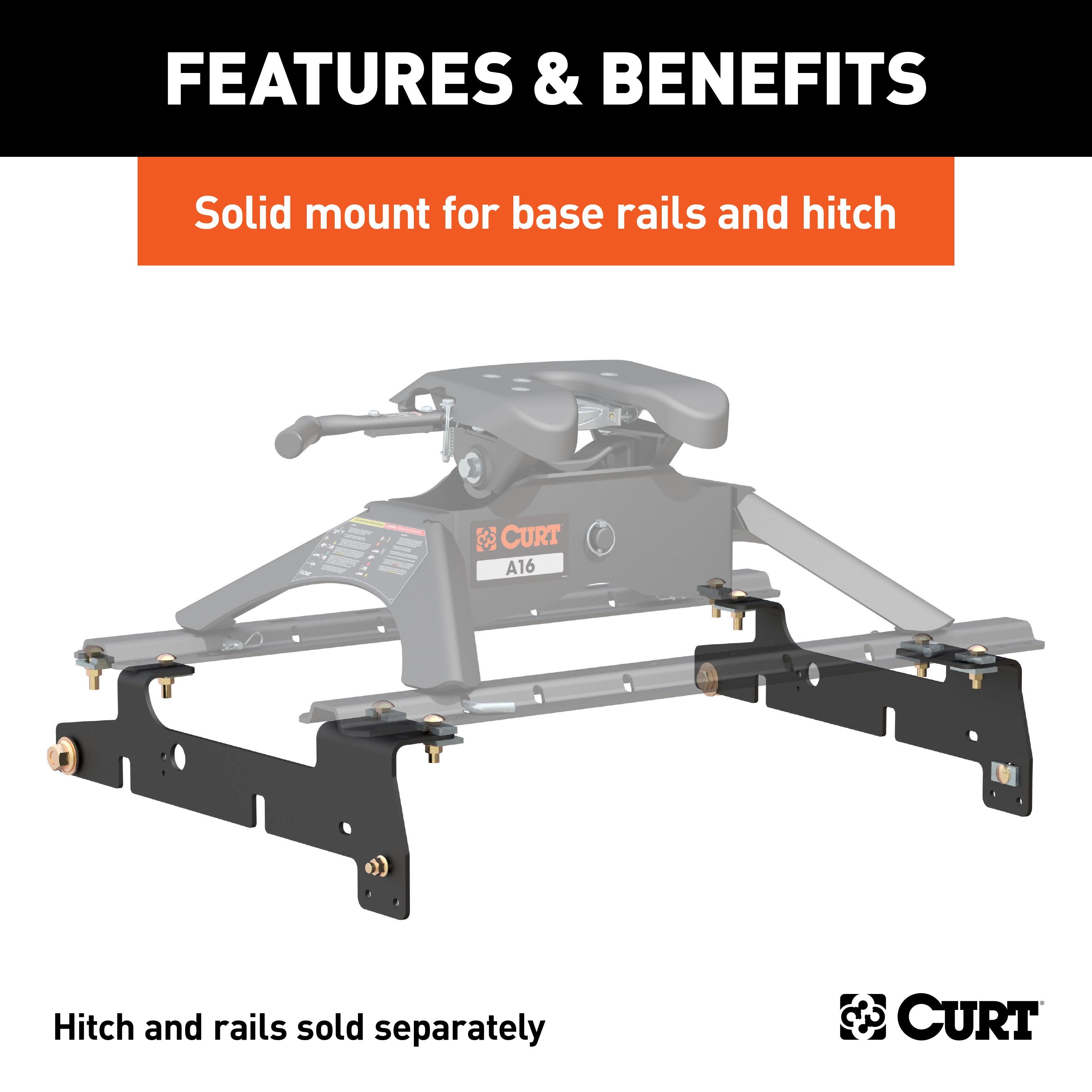 CURT 5th Wheel Installation Brackets, Select Ford F-150, F-250 Model 16437