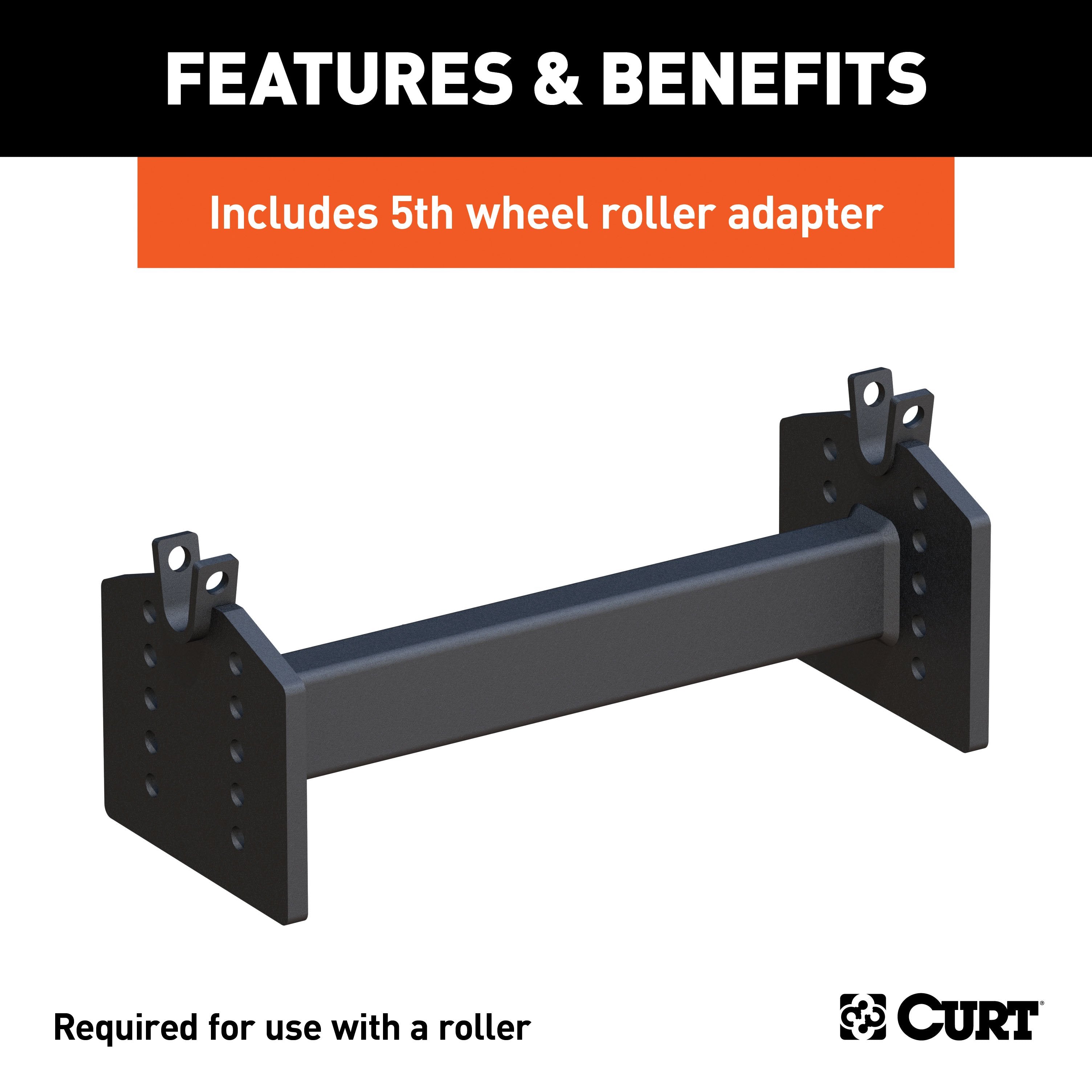 CURT E16 5th Wheel Hitch Head Only, Legs or Roller Required, 16,000 lbs Model 16515
