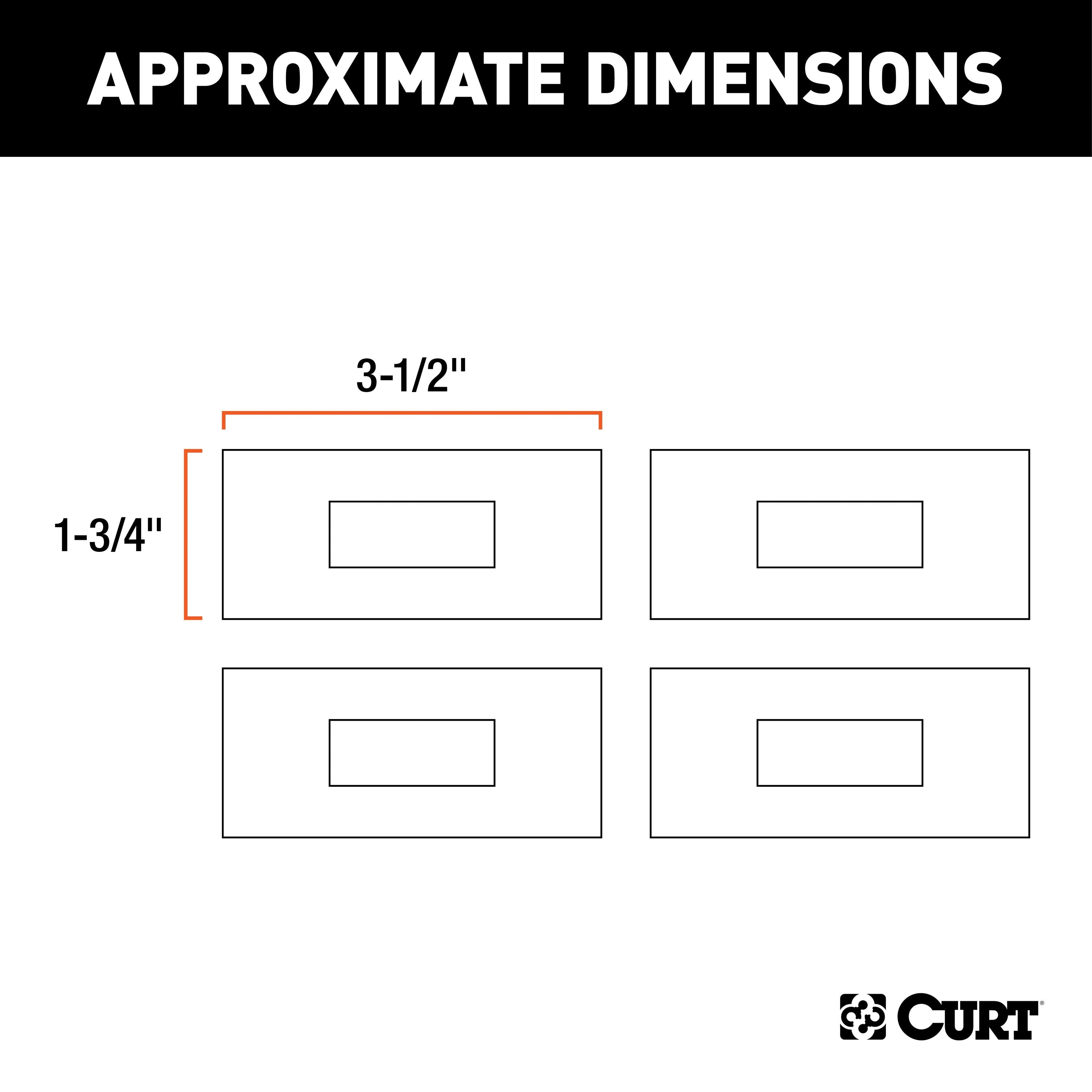 CURT 5th Wheel Rail Sound Dampening Pads, 4-Pack Model 16901