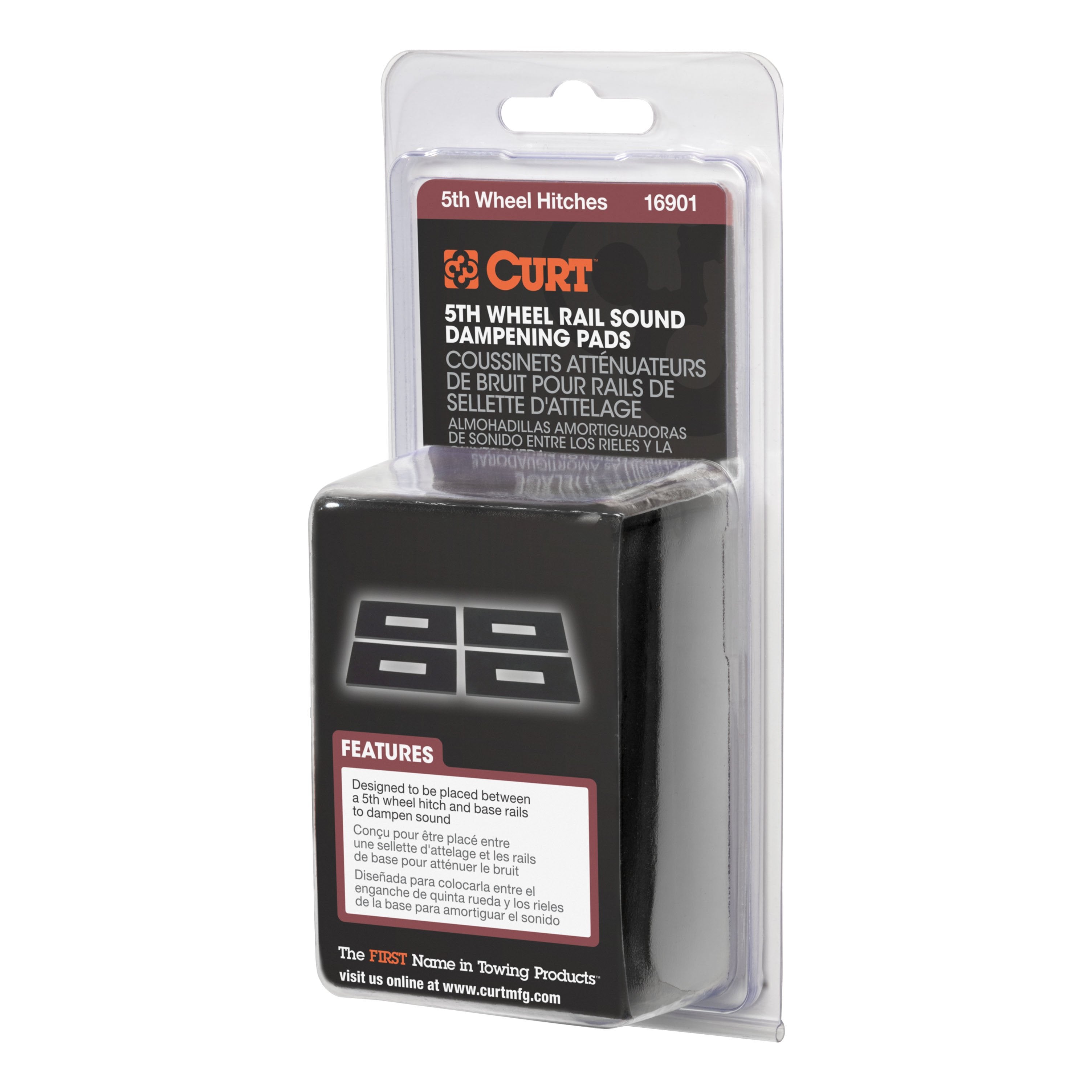 CURT 5th Wheel Rail Sound Dampening Pads, 4-Pack Model 16901