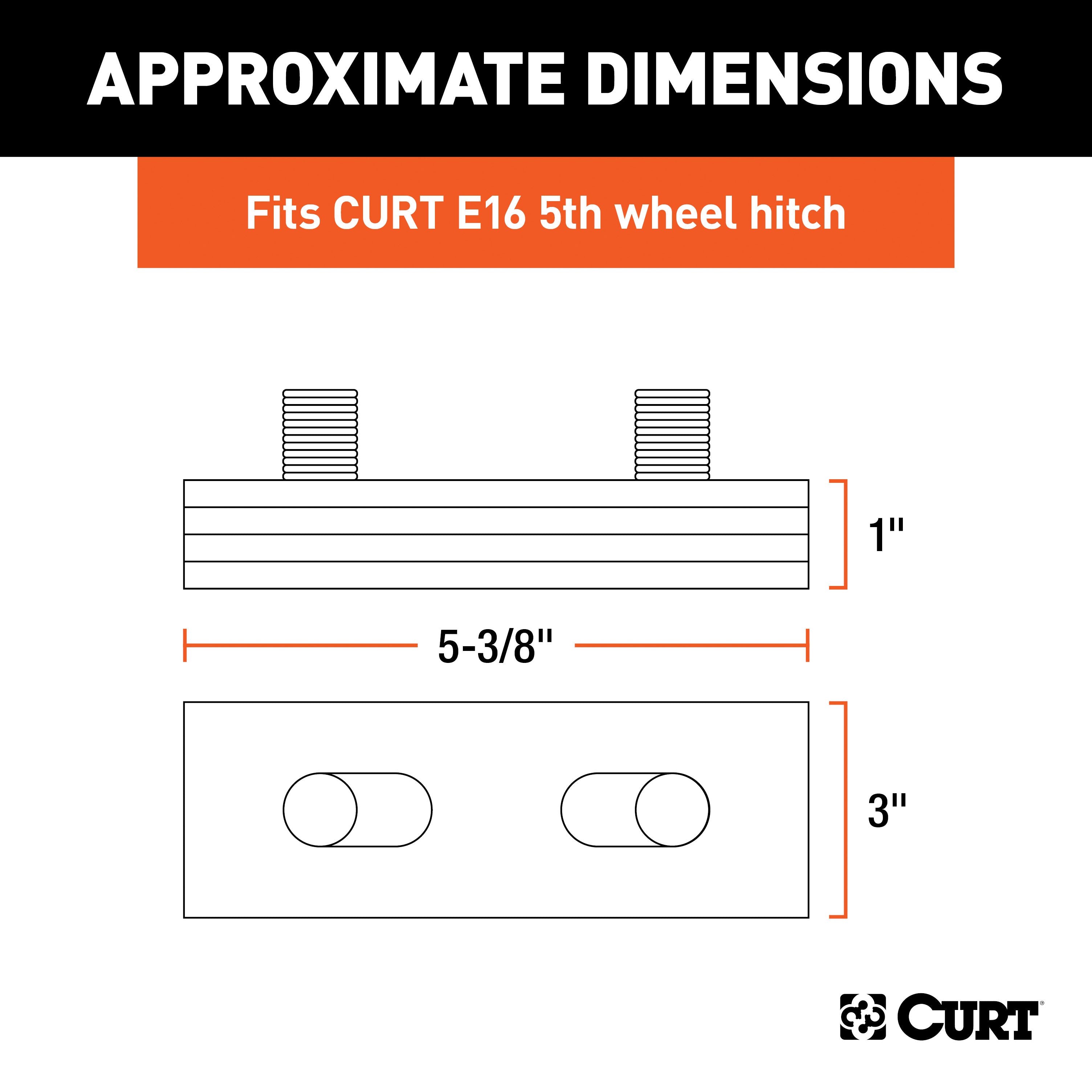 CURT E16 5th Wheel Wedge Kit for Rotating Pin Box Model 16991