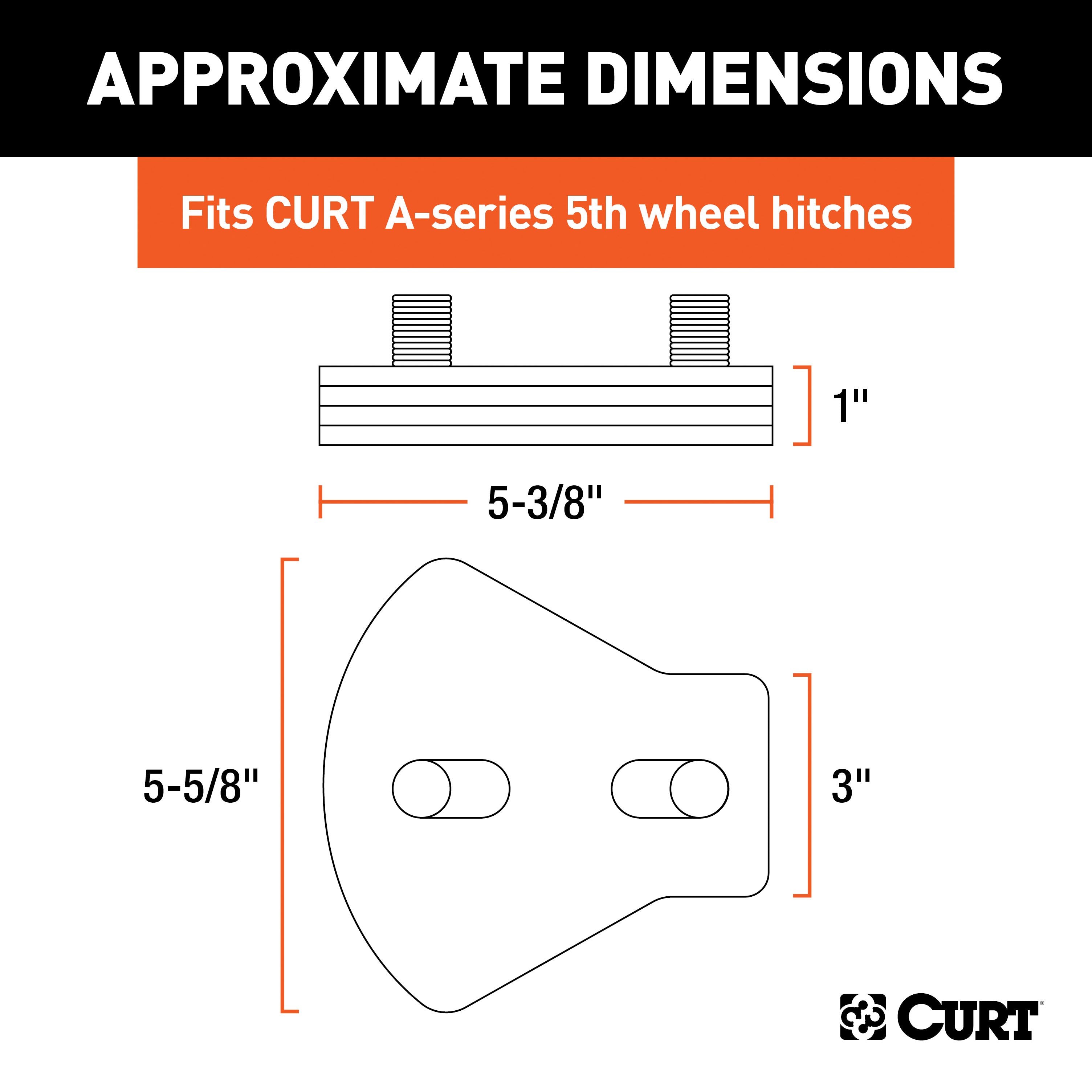 CURT A-Series 5th Wheel Wedge Kit for Rotating Pin Box Model 16992
