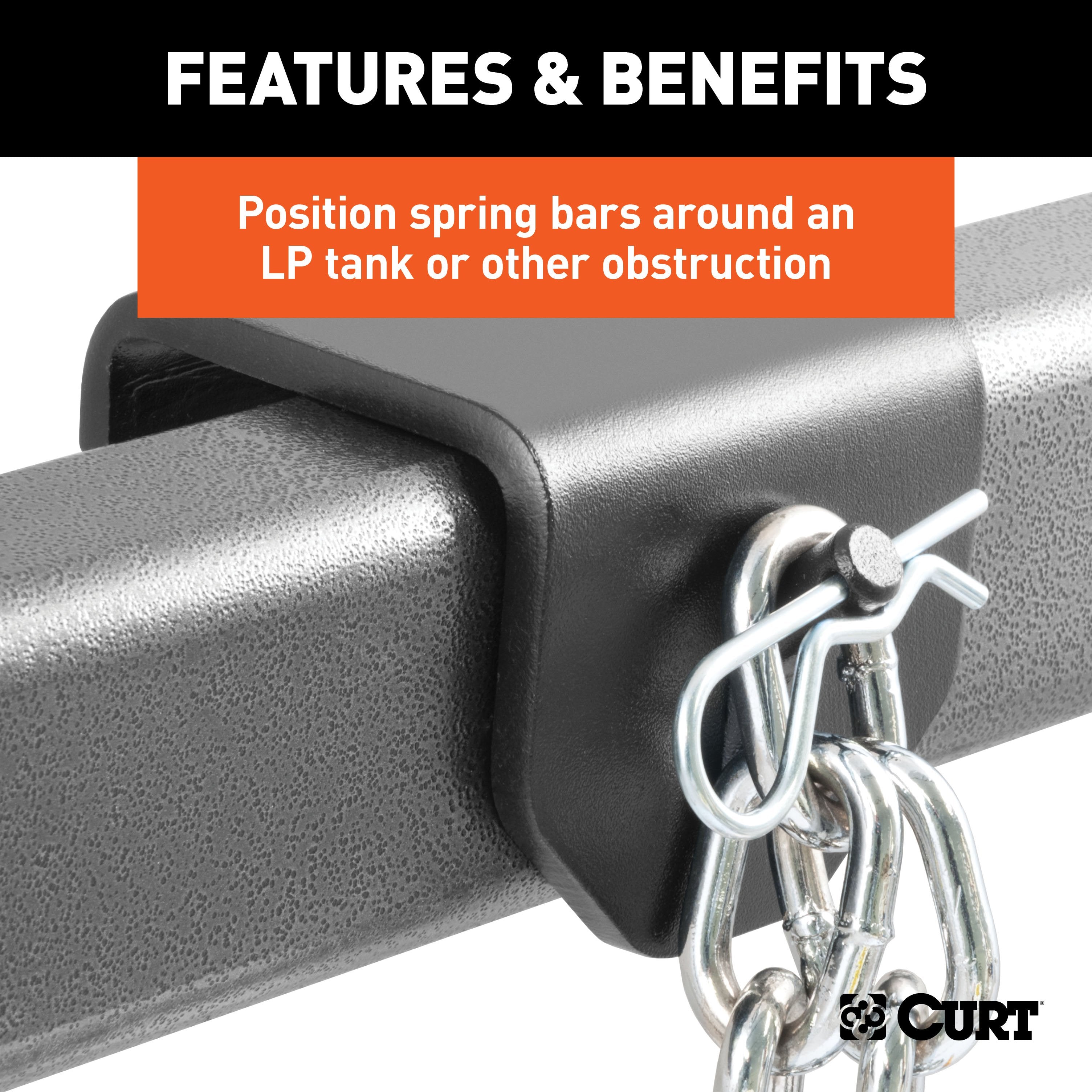 CURT Weight Distribution Hitch Clamp-On Hookup Brackets Model 17003