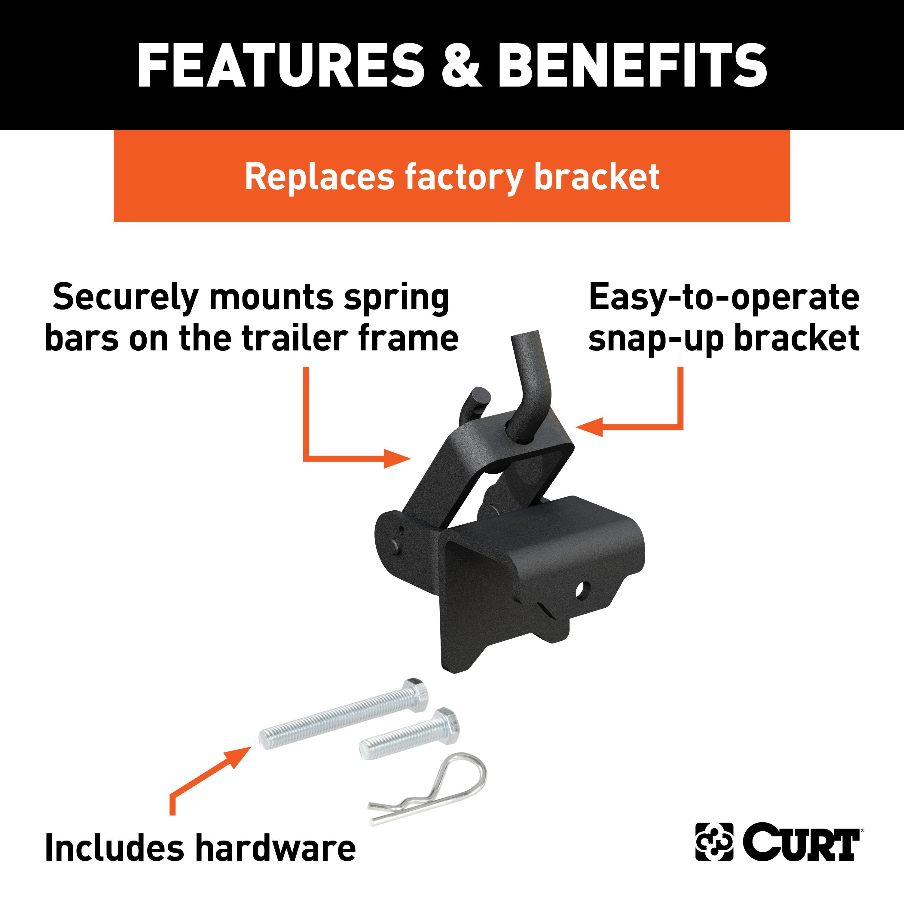 CURT Replacement Weight Distribution Hitch Hookup Bracket Model 17008