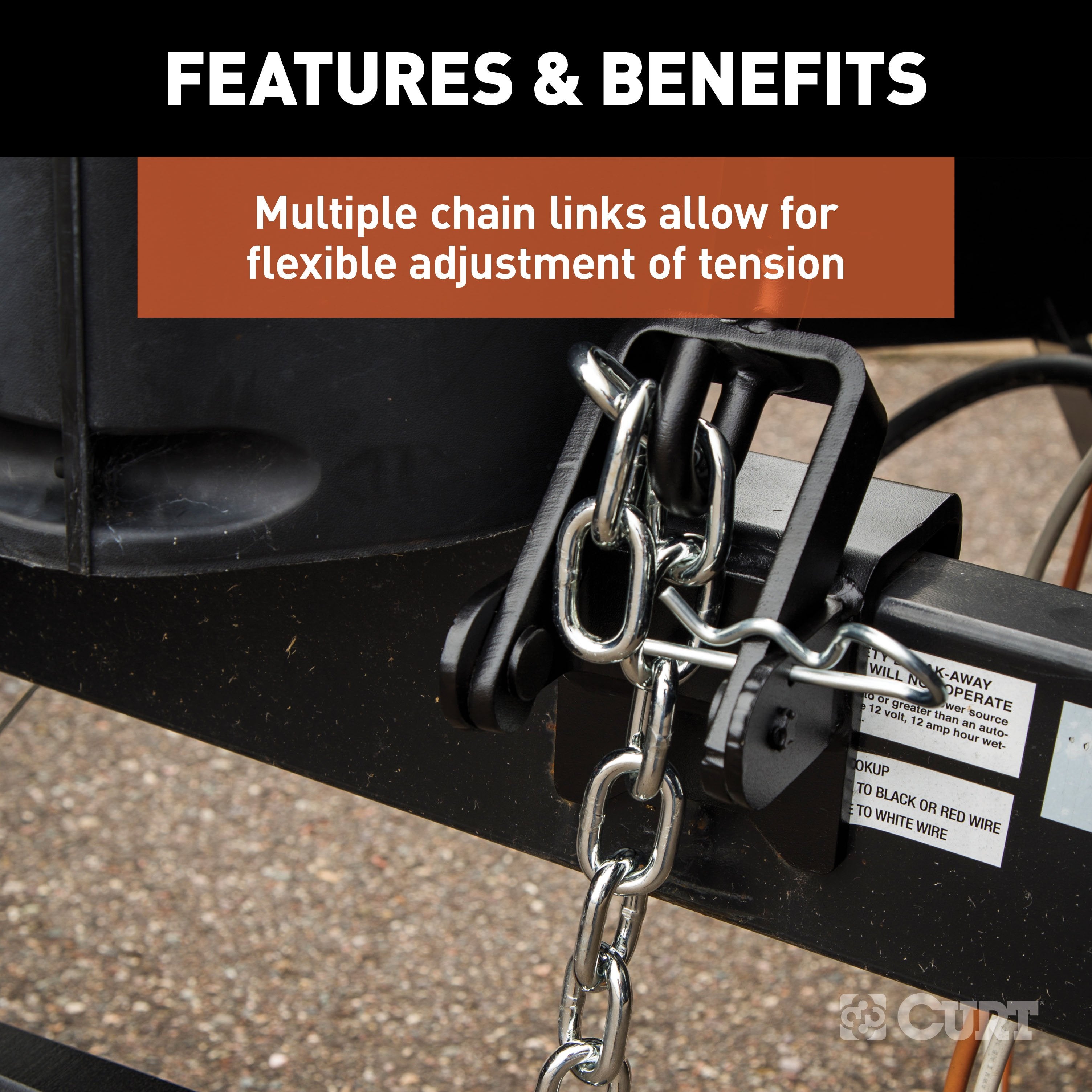 CURT Replacement Weight Distribution Hitch Chain Kit Model 17111