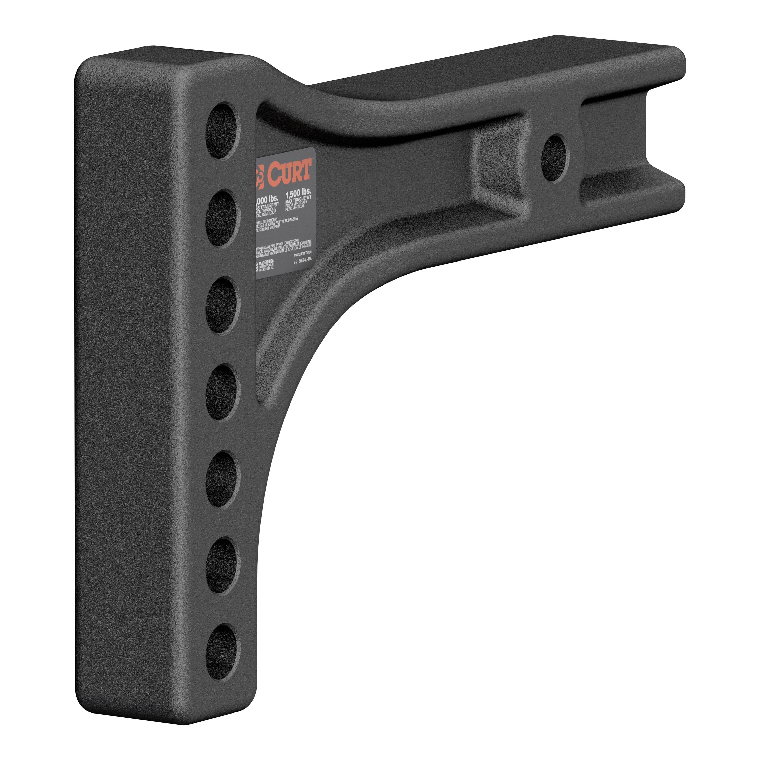 CURT Replacement Weight Distribution Hitch Shank, 2-1/2-Inch Receiver, 2-Inch Drop, 6-Inch Rise Model 17131