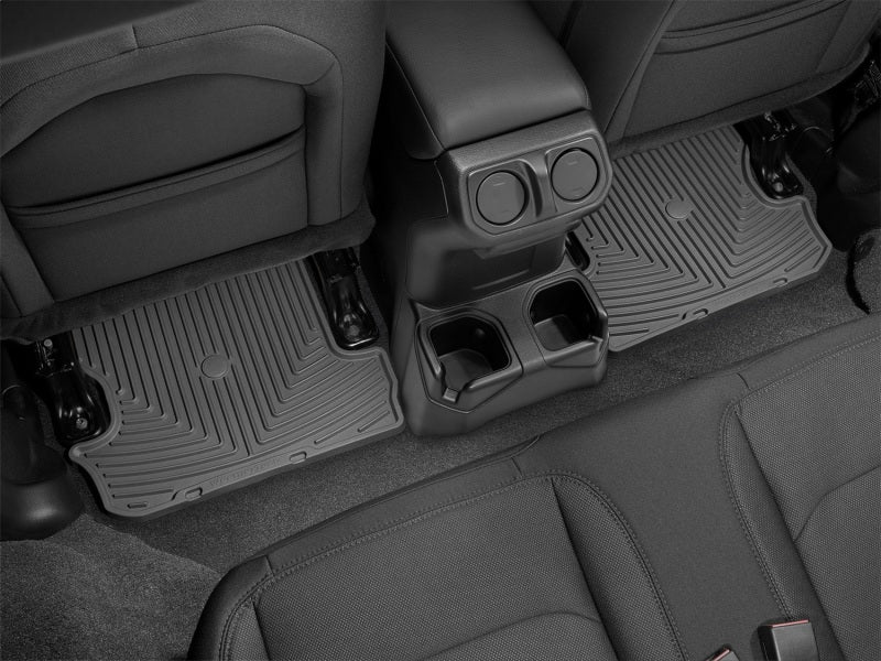 WeatherTech 2018+ Jeep Wrangler Rear Rubber Mats - Black