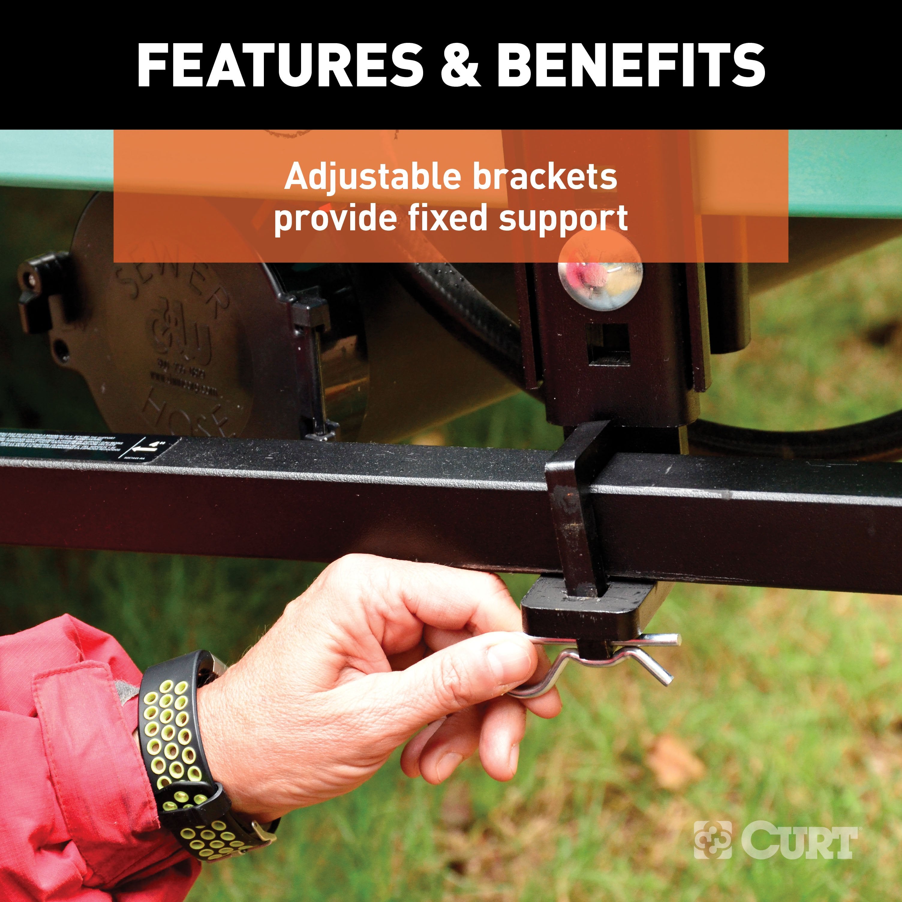 CURT TruTrack 4P Weight Distribution Hitch with 4x Sway Control, Up to 15K, 2-In Shank, 2-5/16-Inch Ball Model 17501