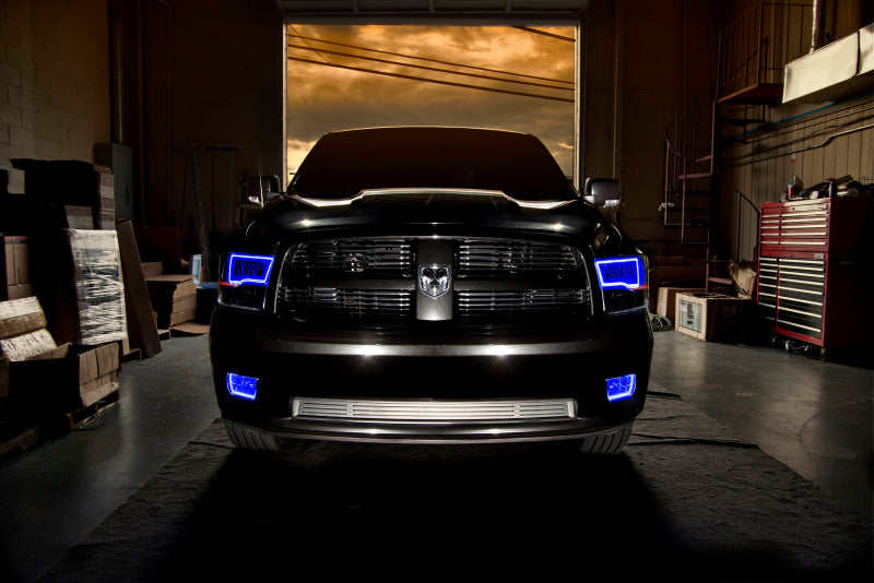 Oracle Lighting 09-18 RAM 1500 Sport Halo Headlights - Blk Housing w/2.0 Controller