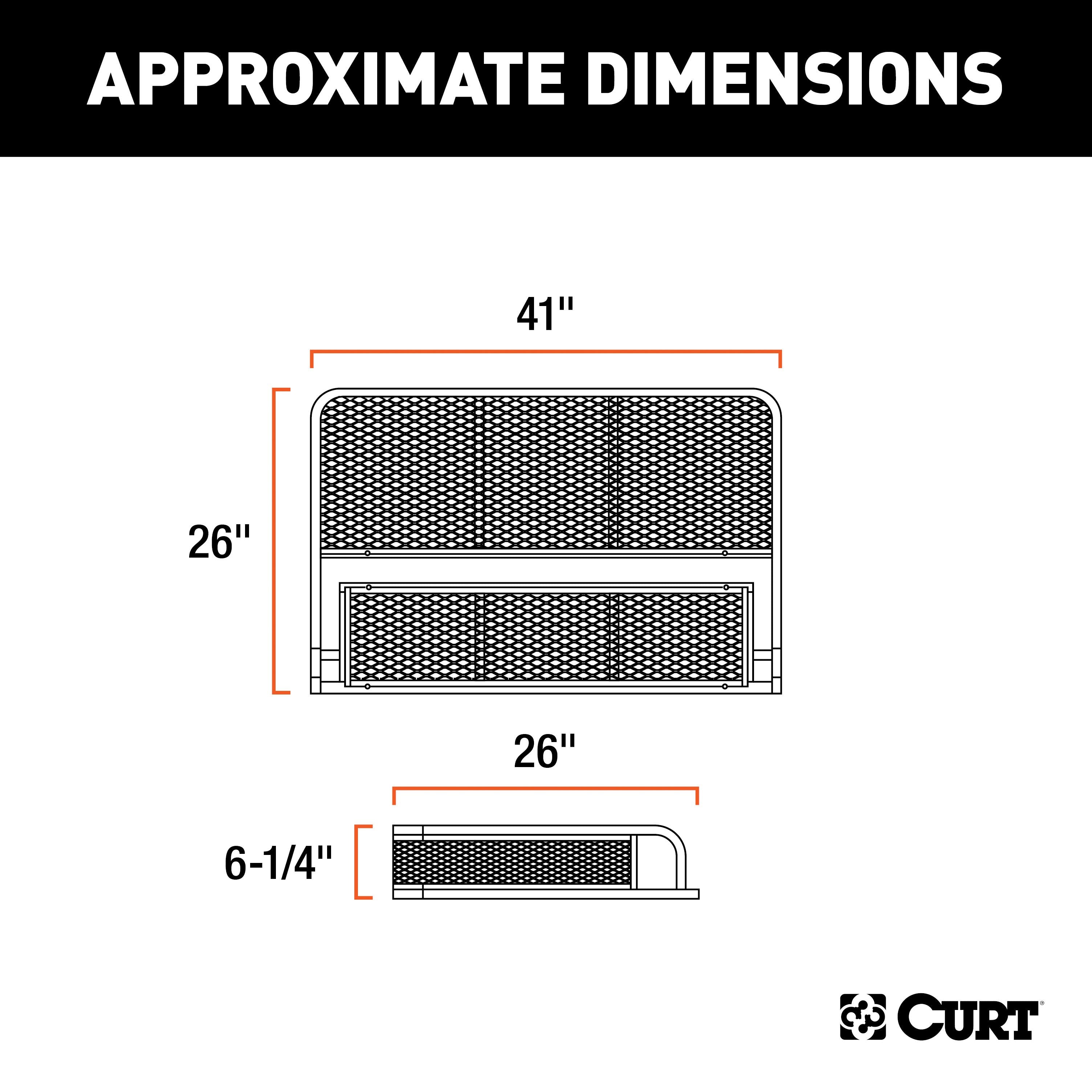 CURT 41 x 26-Inch Universal ATV Cargo Carrier, Black Steel Model 18101