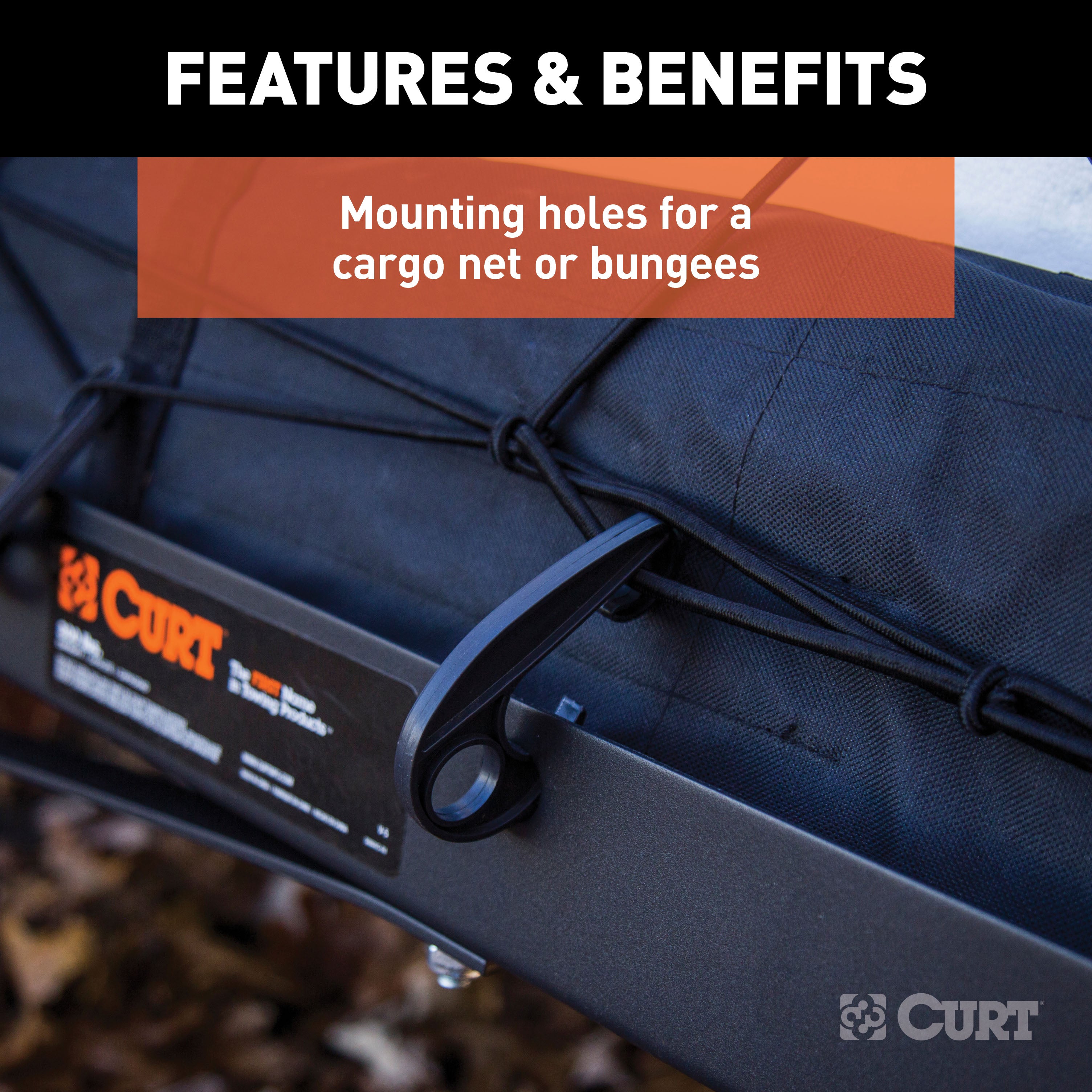CURT 48 x 20-Inch Tray Hitch Cargo Carrier, 300 lbs Capacity, 1-1/4, 2-In Adapter Shank Model 18110