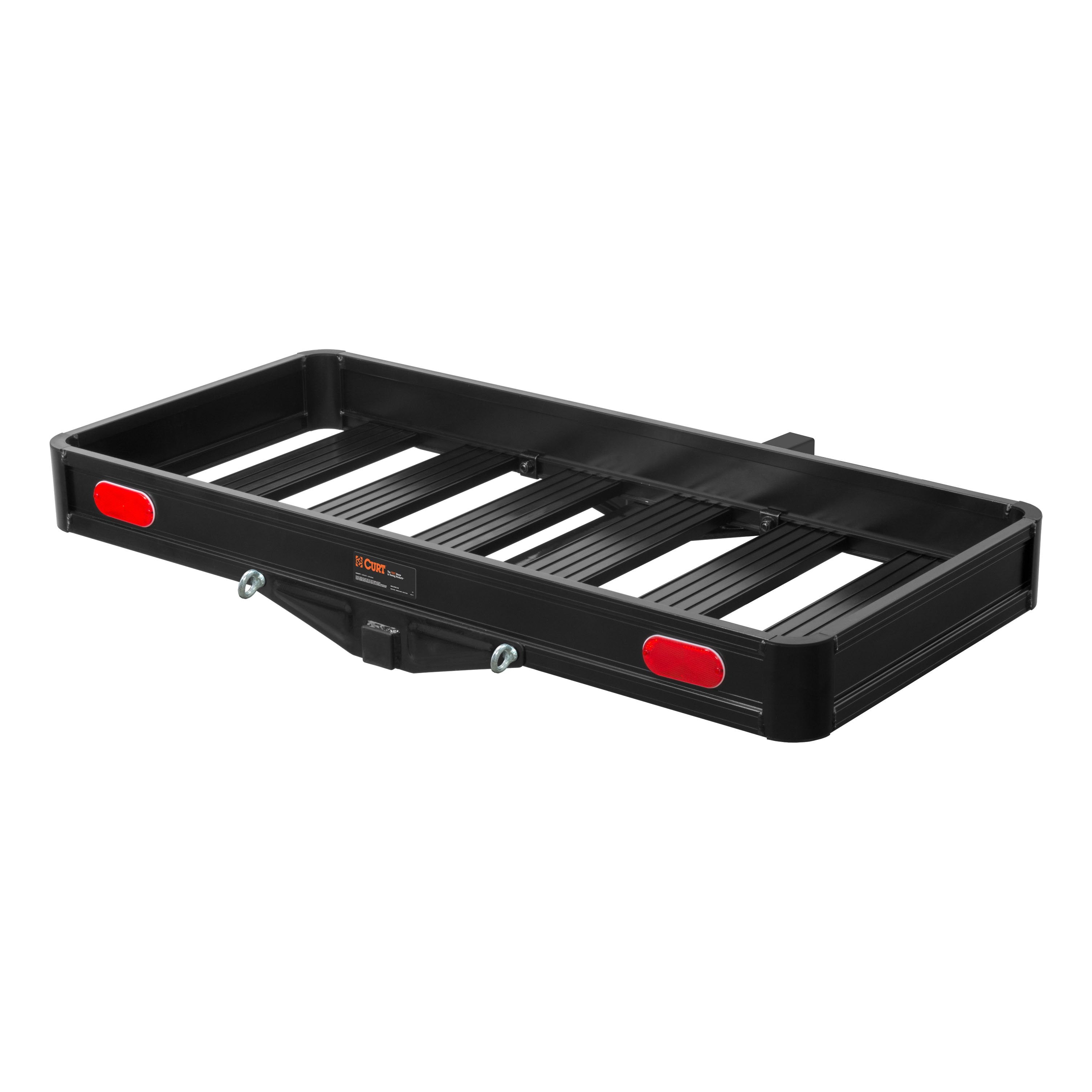 CURT 49 x 22-1/2-Inch Black Aluminum Hitch Cargo Carrier, 500 lbs Capacity, 2-In Fixed Shank Model 18113
