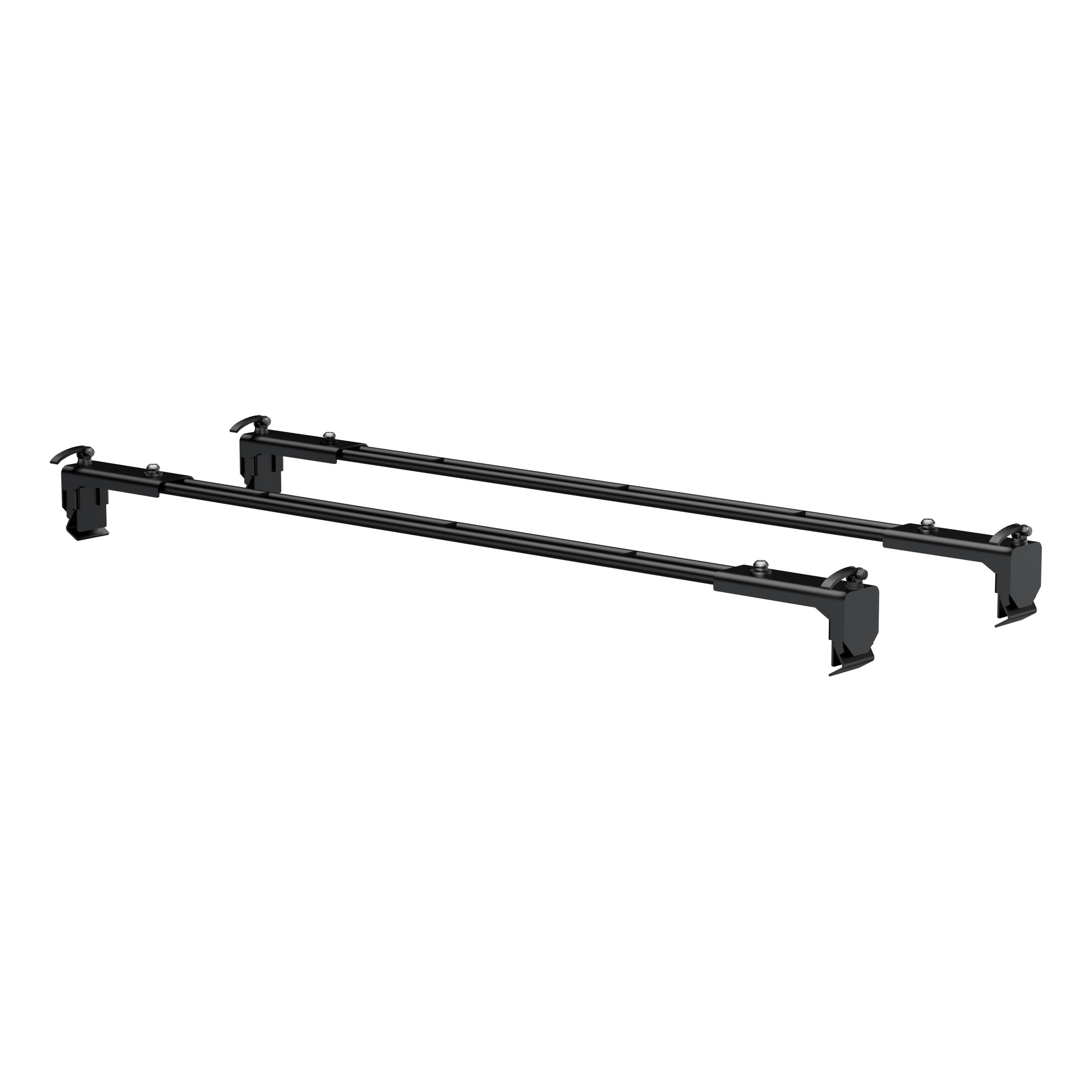 CURT Black Steel Quick-Release Roof Rack Crossbars, Fits Select Jeep Wrangler JL, Gladiator Model 18122